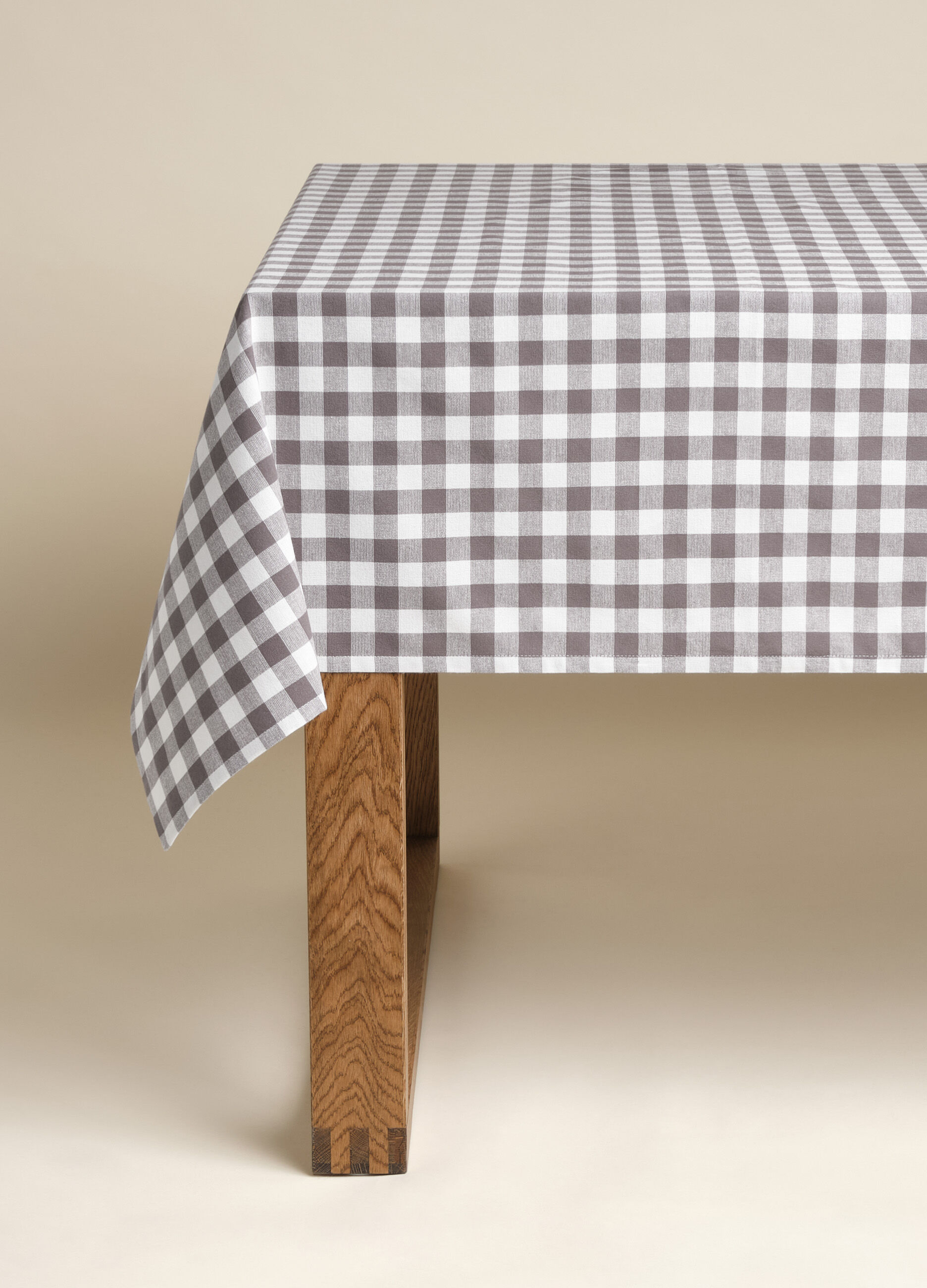 Square tablecloth in check cotton_1