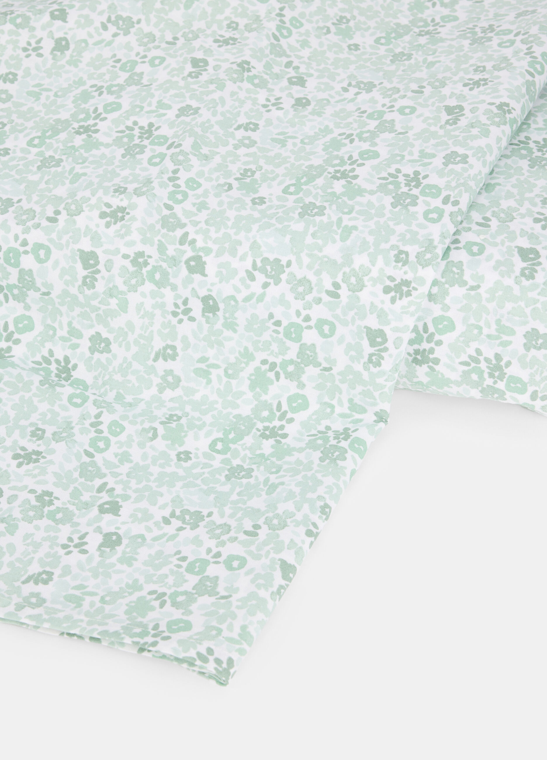 Double-bed sheet in floral 100% cotton_1