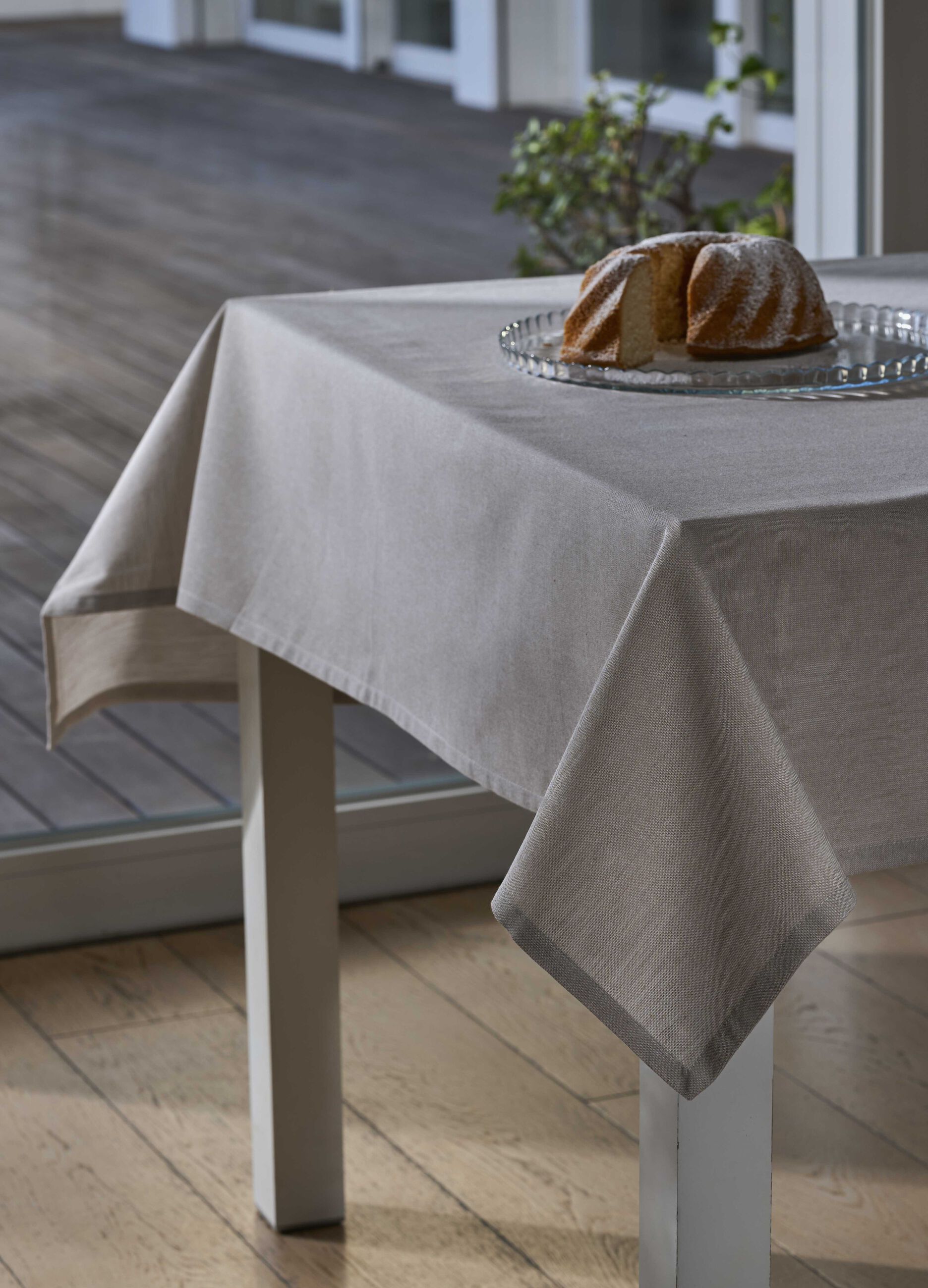 Square tablecloth in cotton mélange_0