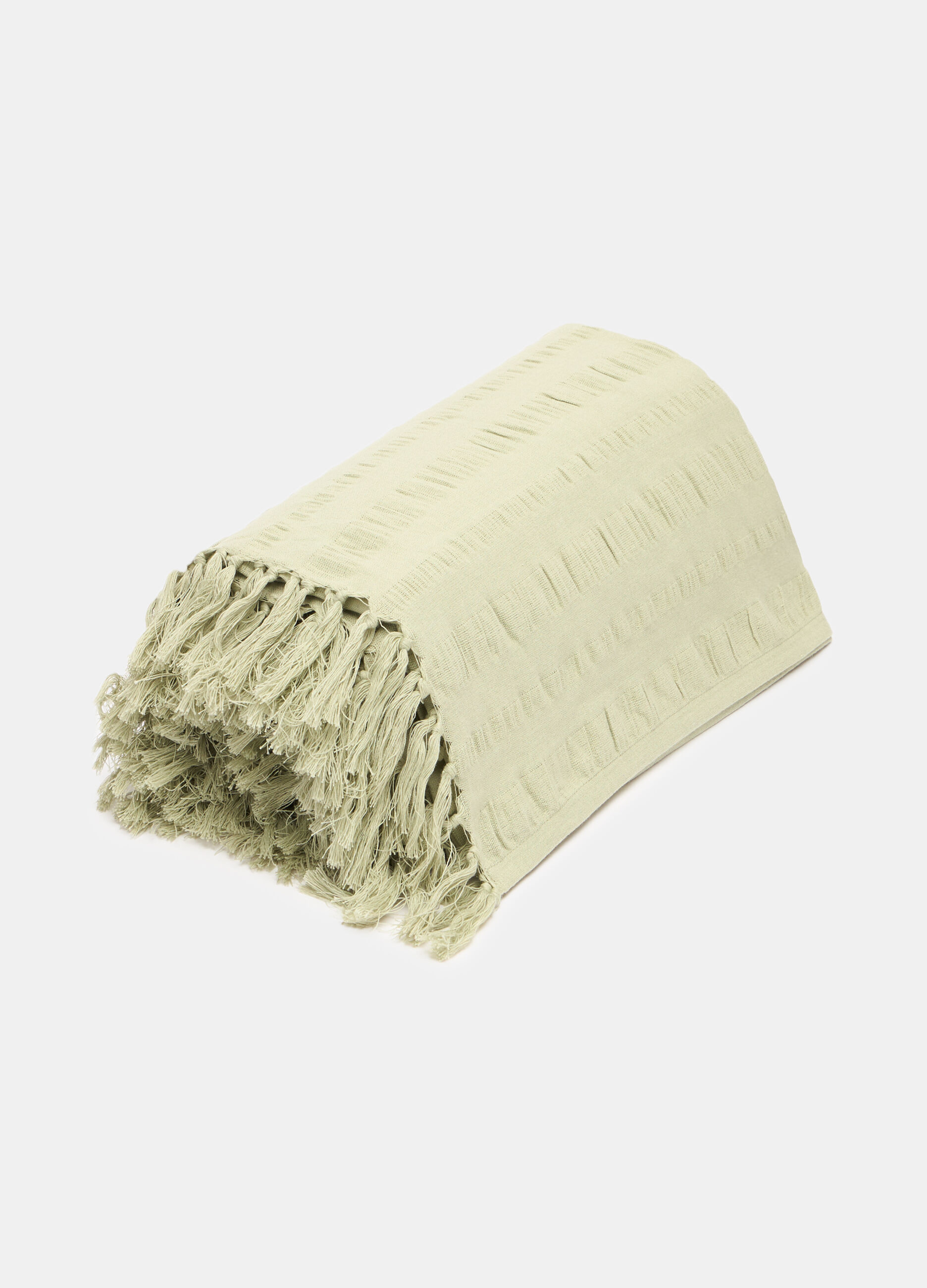 Single-bed cover in seersucker cotton
