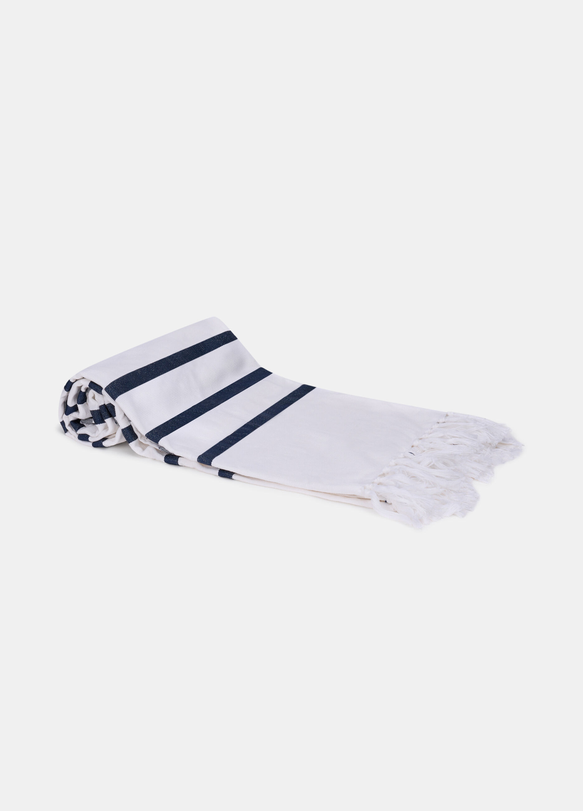 Striped beach towel in cotton