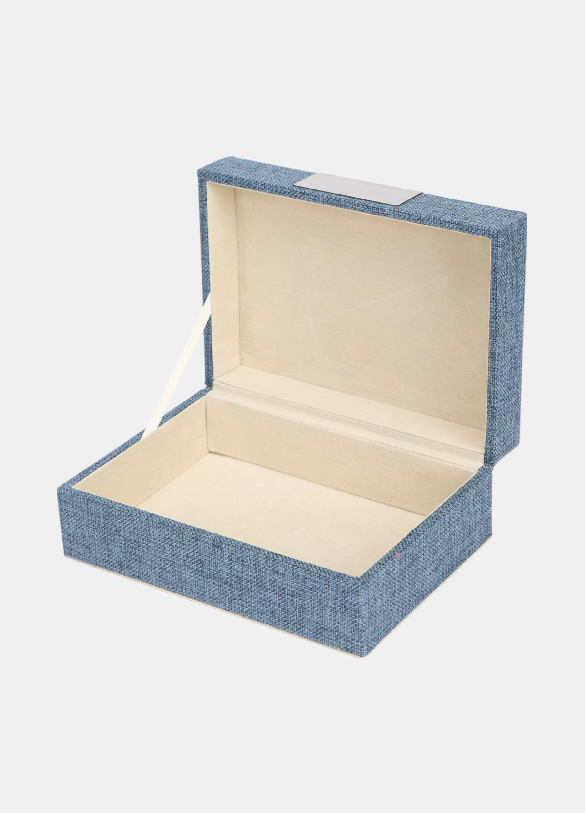 Jewellery box in textured fabric