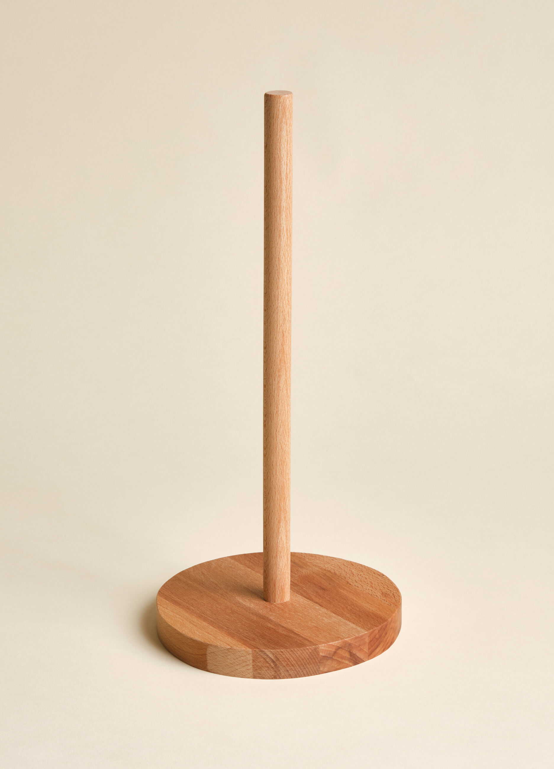Kitchen roll holder in solid beech wood Made in Italy_1