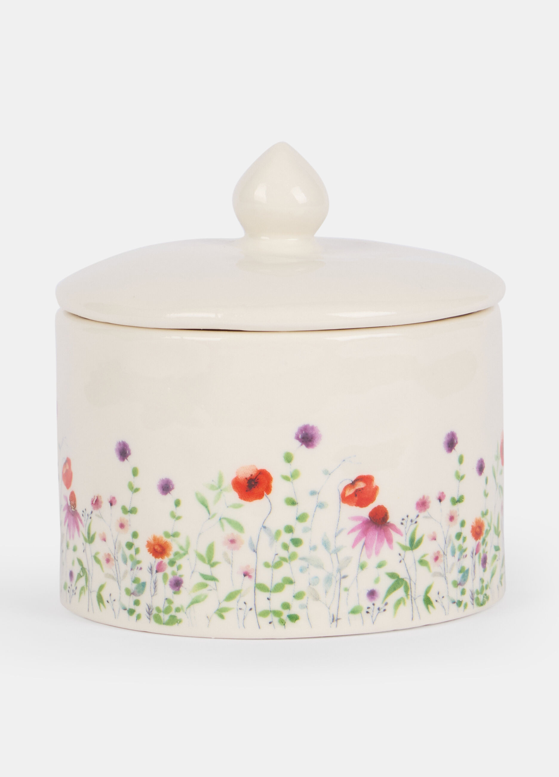 Low jar in floral ceramic_0