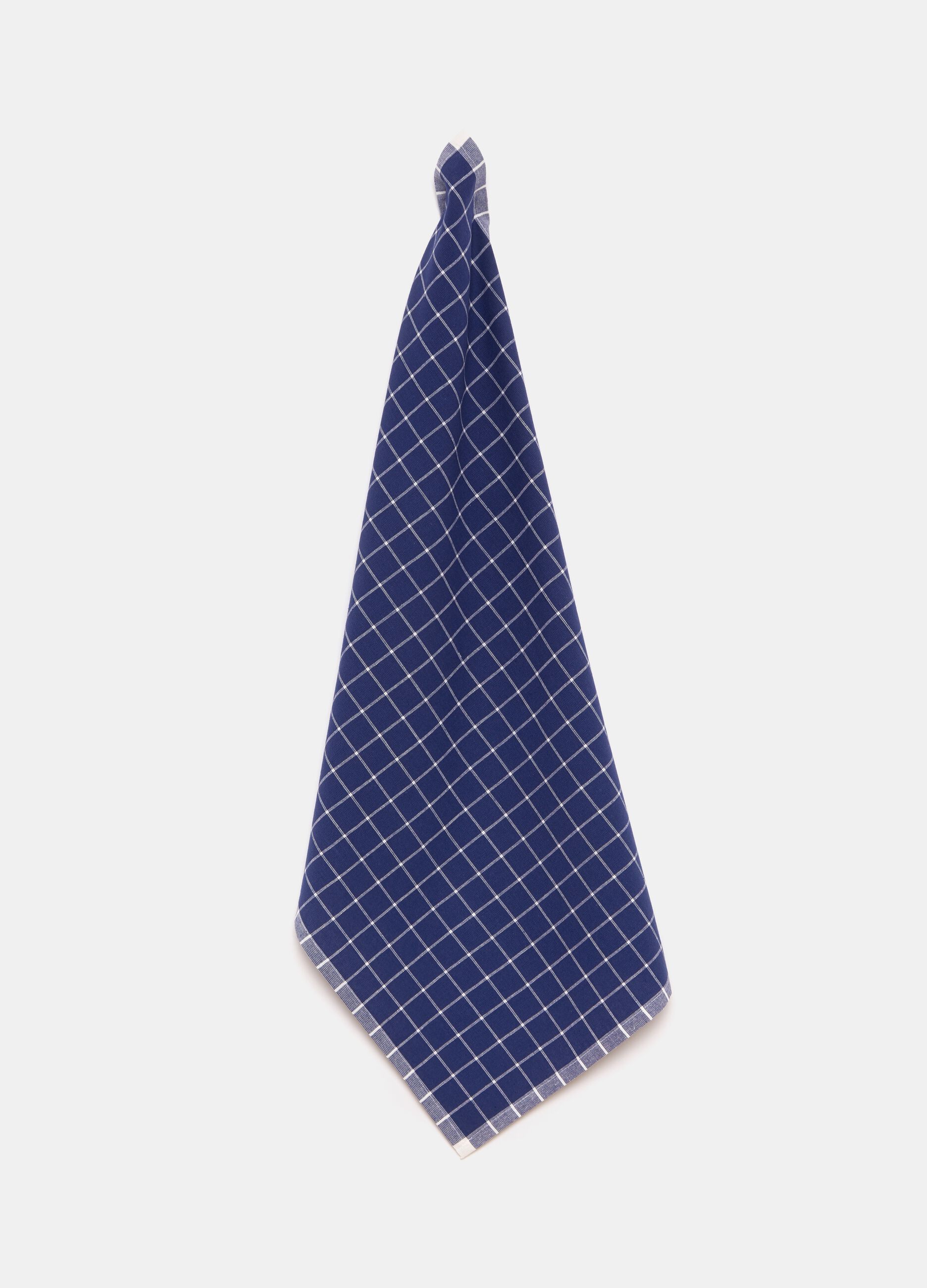 Check cotton tea towel_0