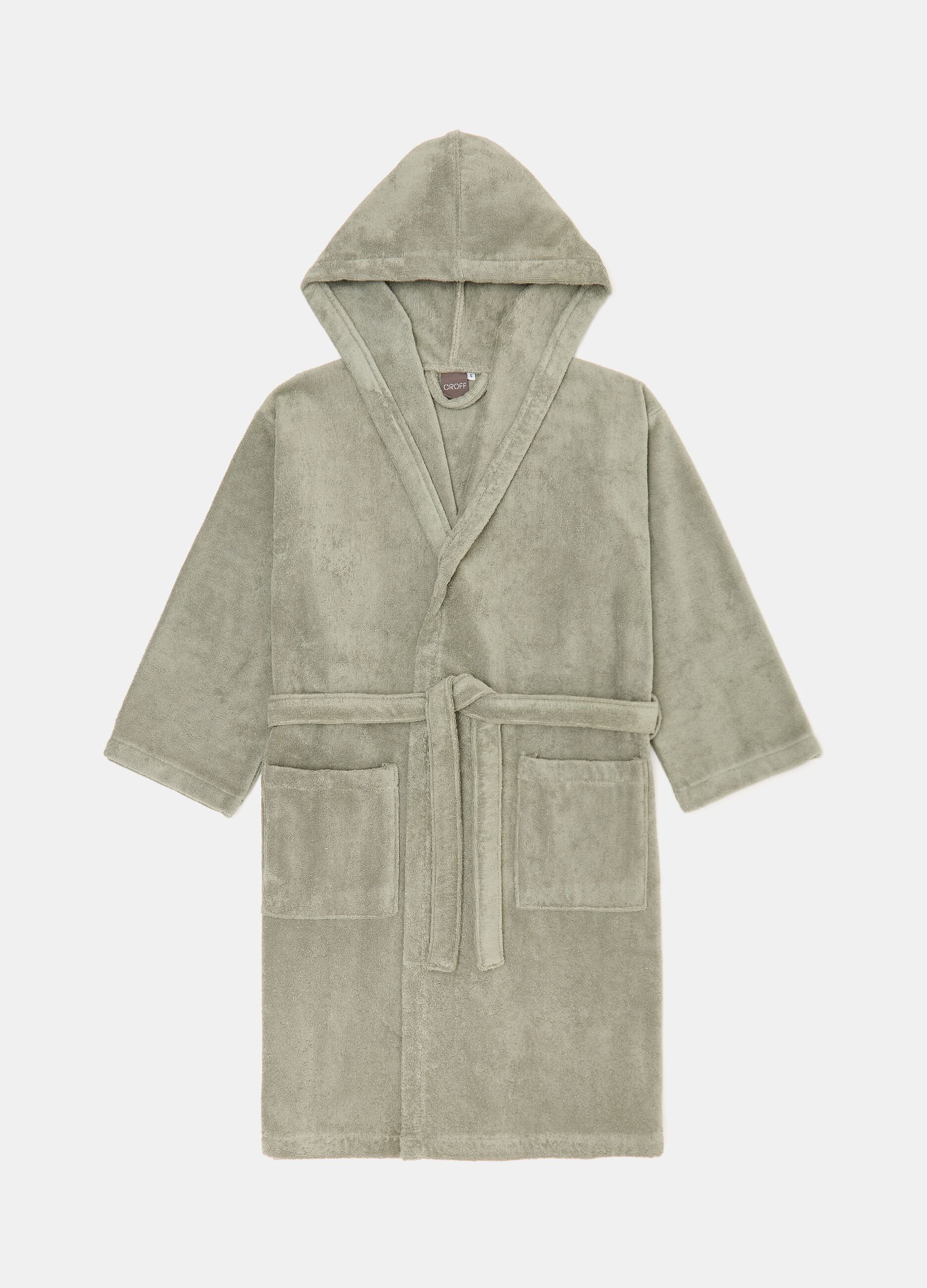 Solid colour bathrobe in 100% cotton_0