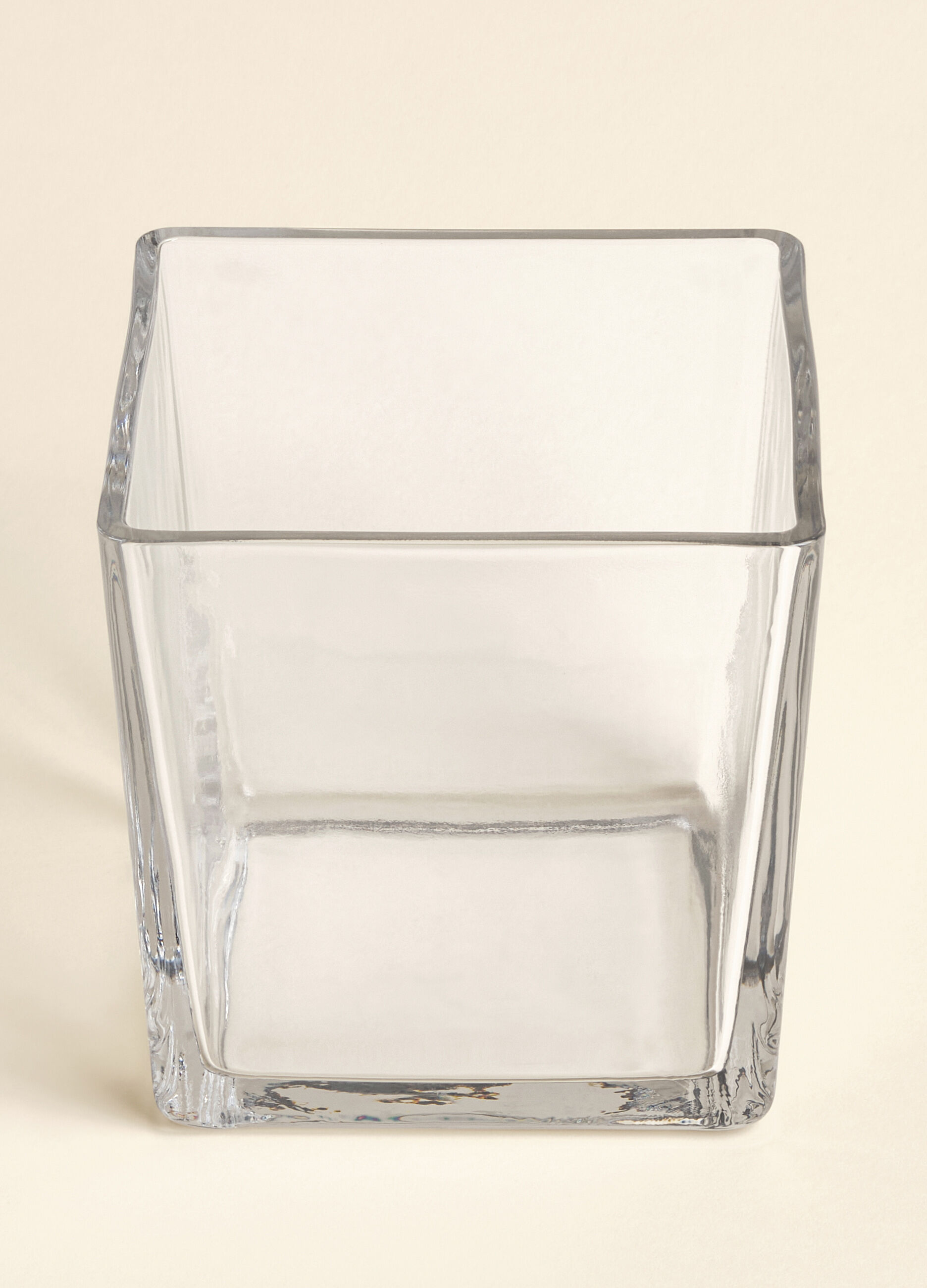 Medium square vase in thick glass_1