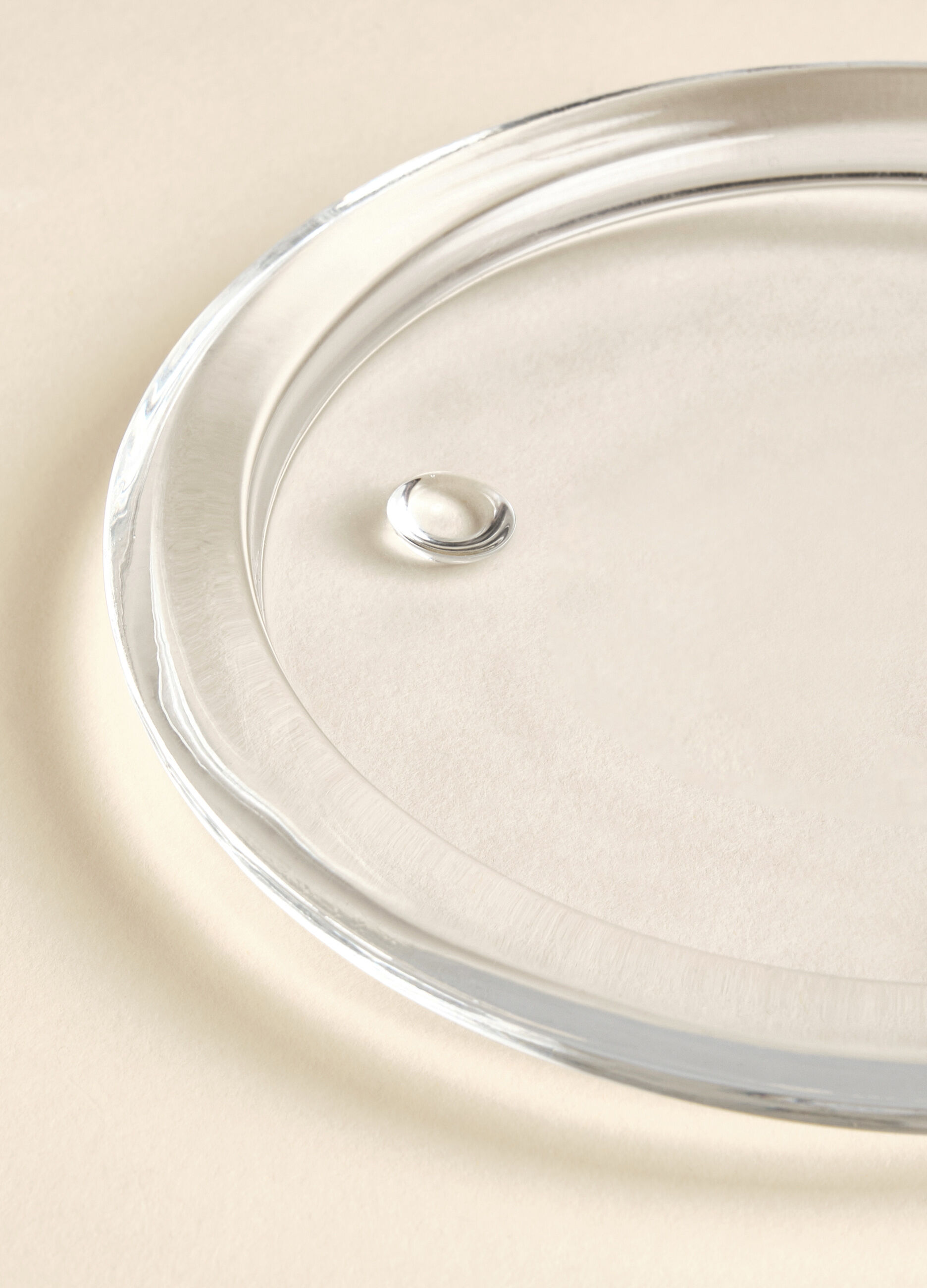 Glass candle saucer