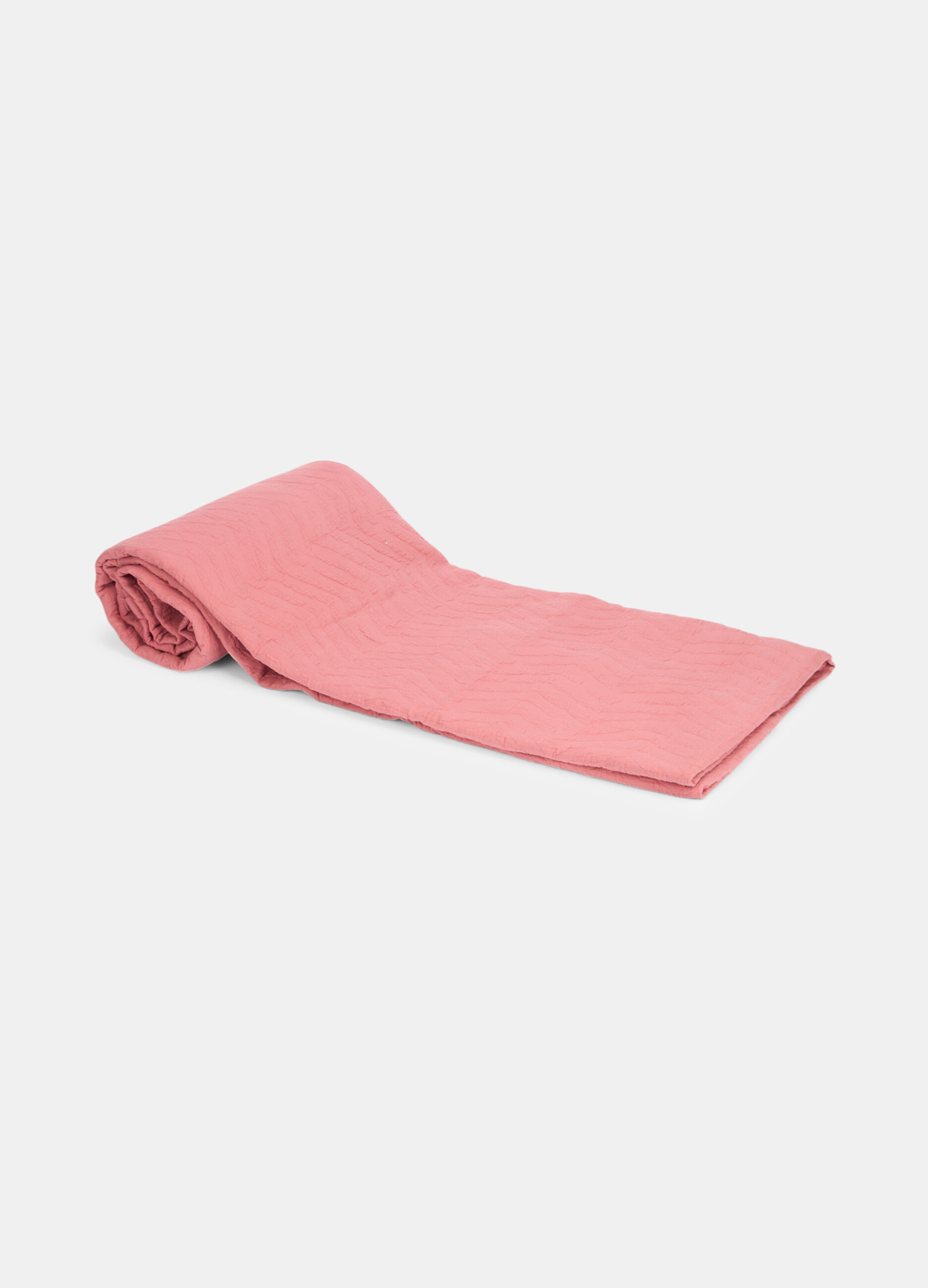 Single-bed bedspread in cotton with three-dimensional motif