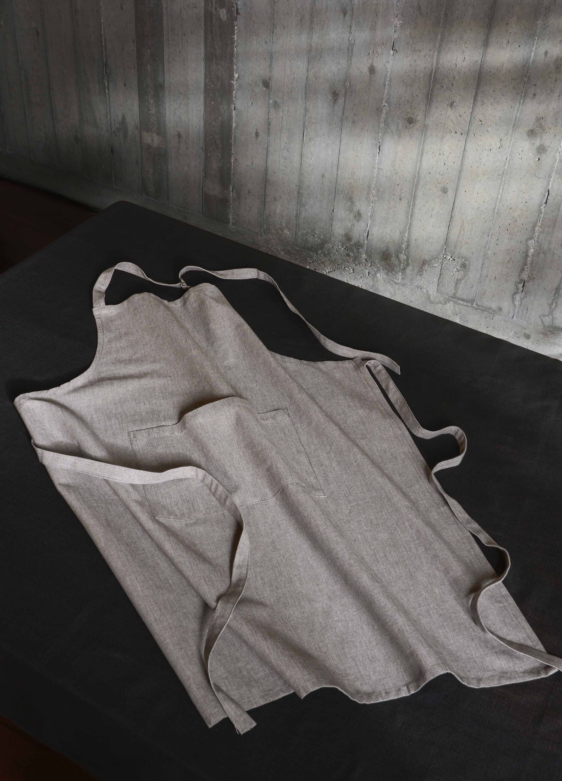 Mélange cotton apron_0