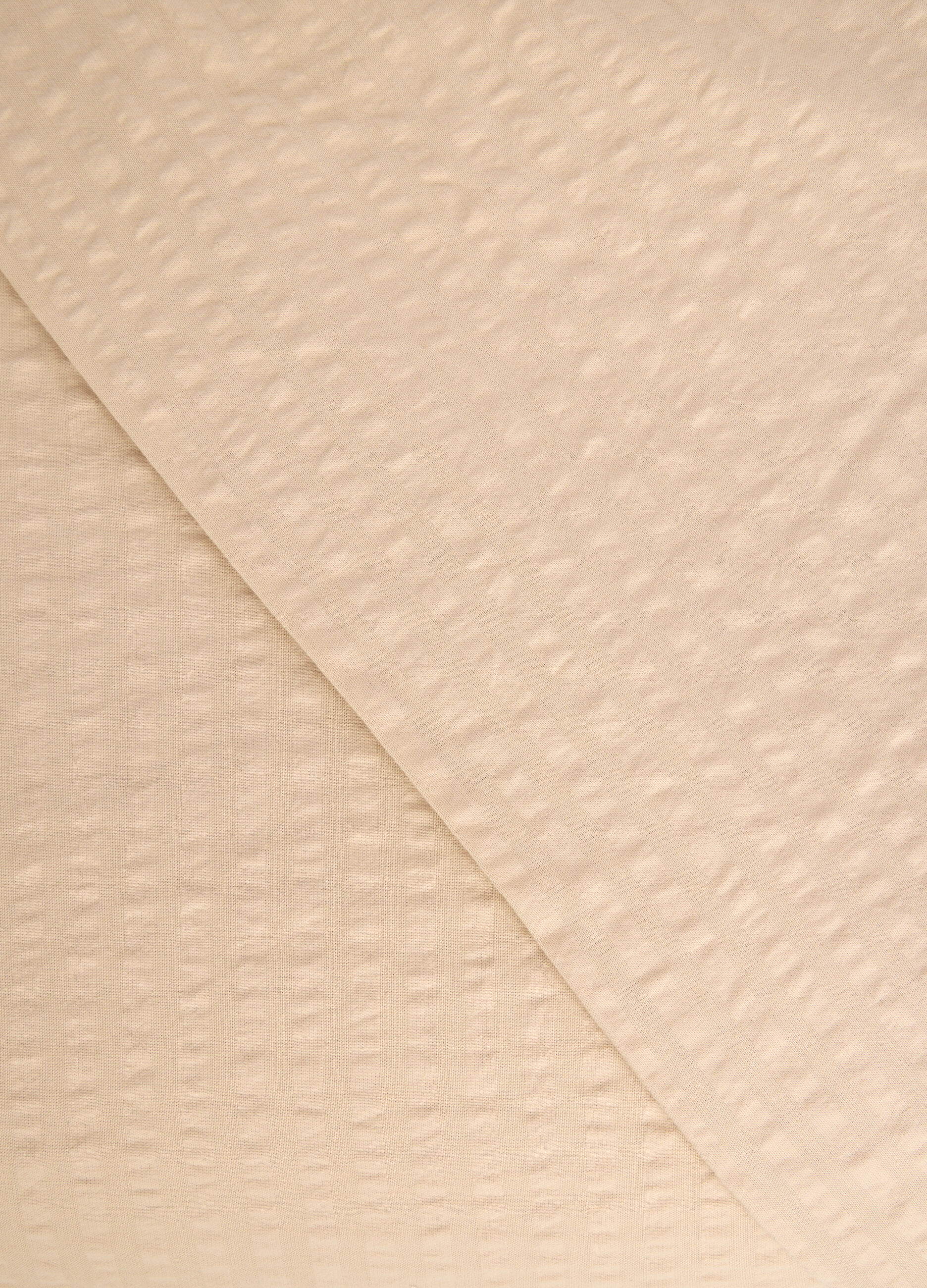 Double duvet cover in cotton seersucker