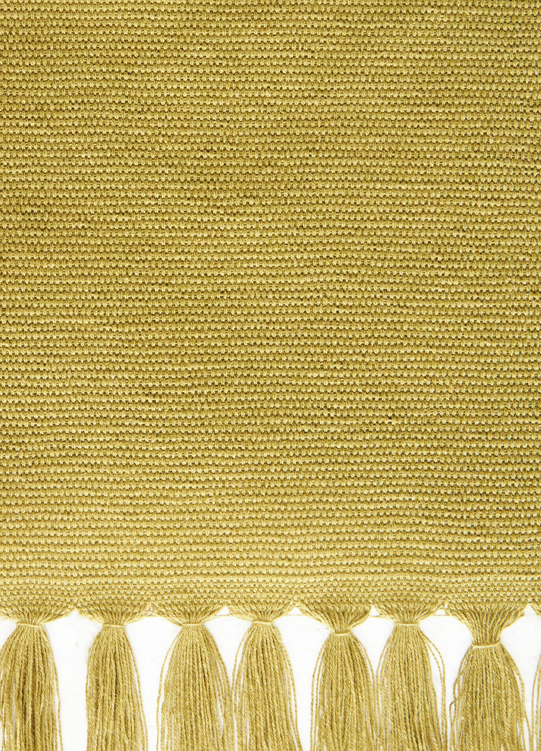 Organic cotton table runner with tassels_1