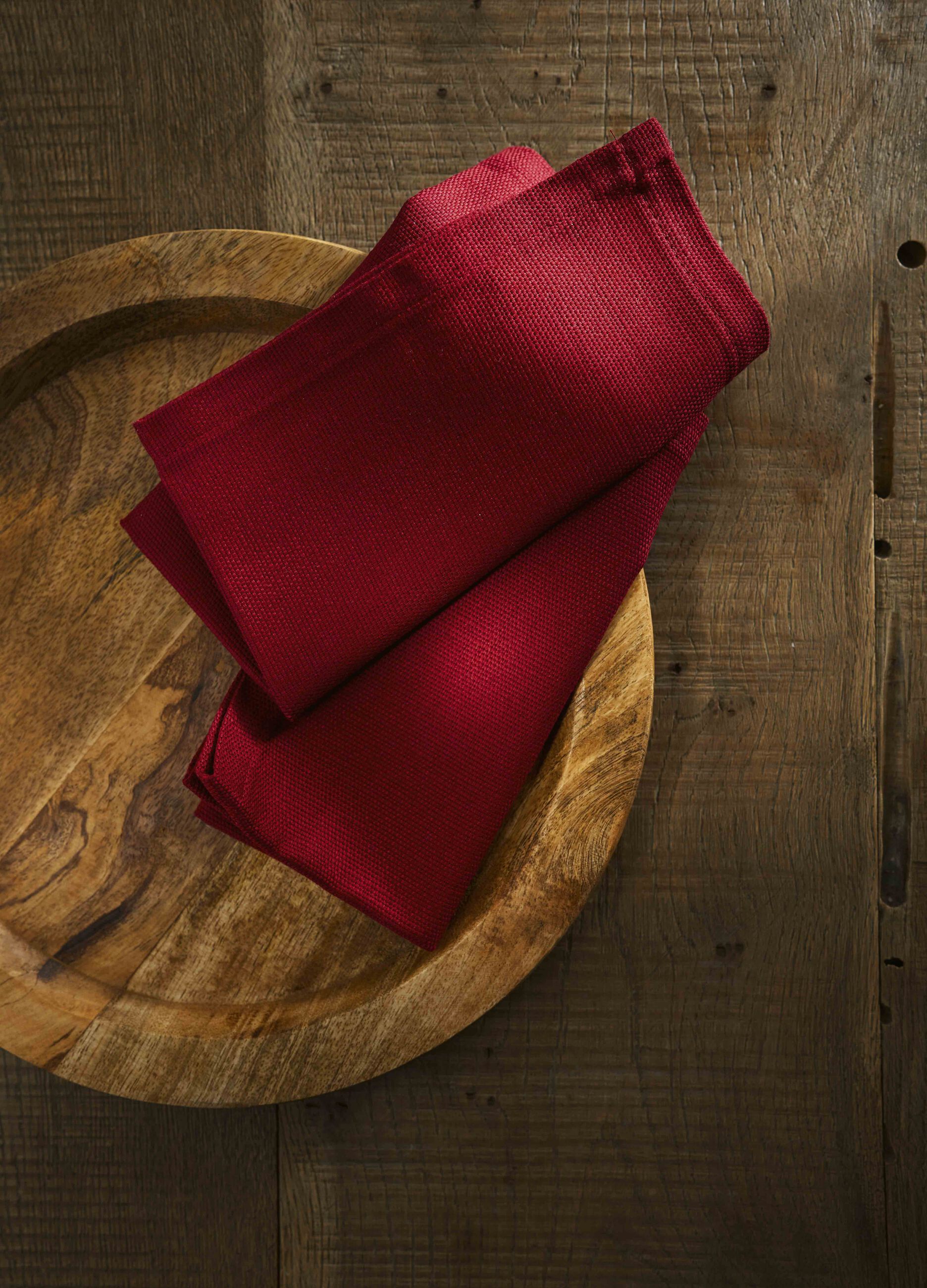Square napkin in Panama cotton fabric_0