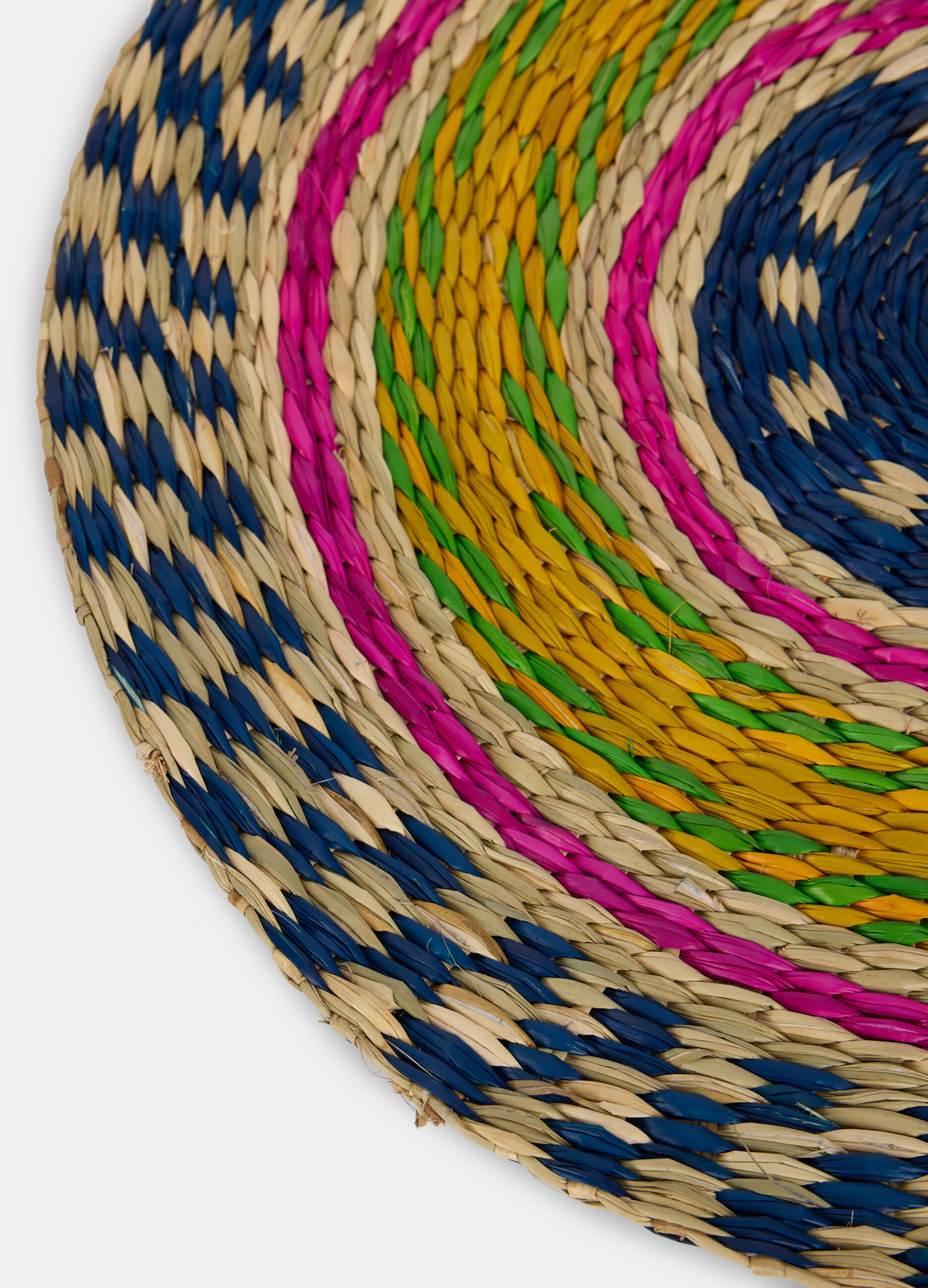 Round coloured table mat