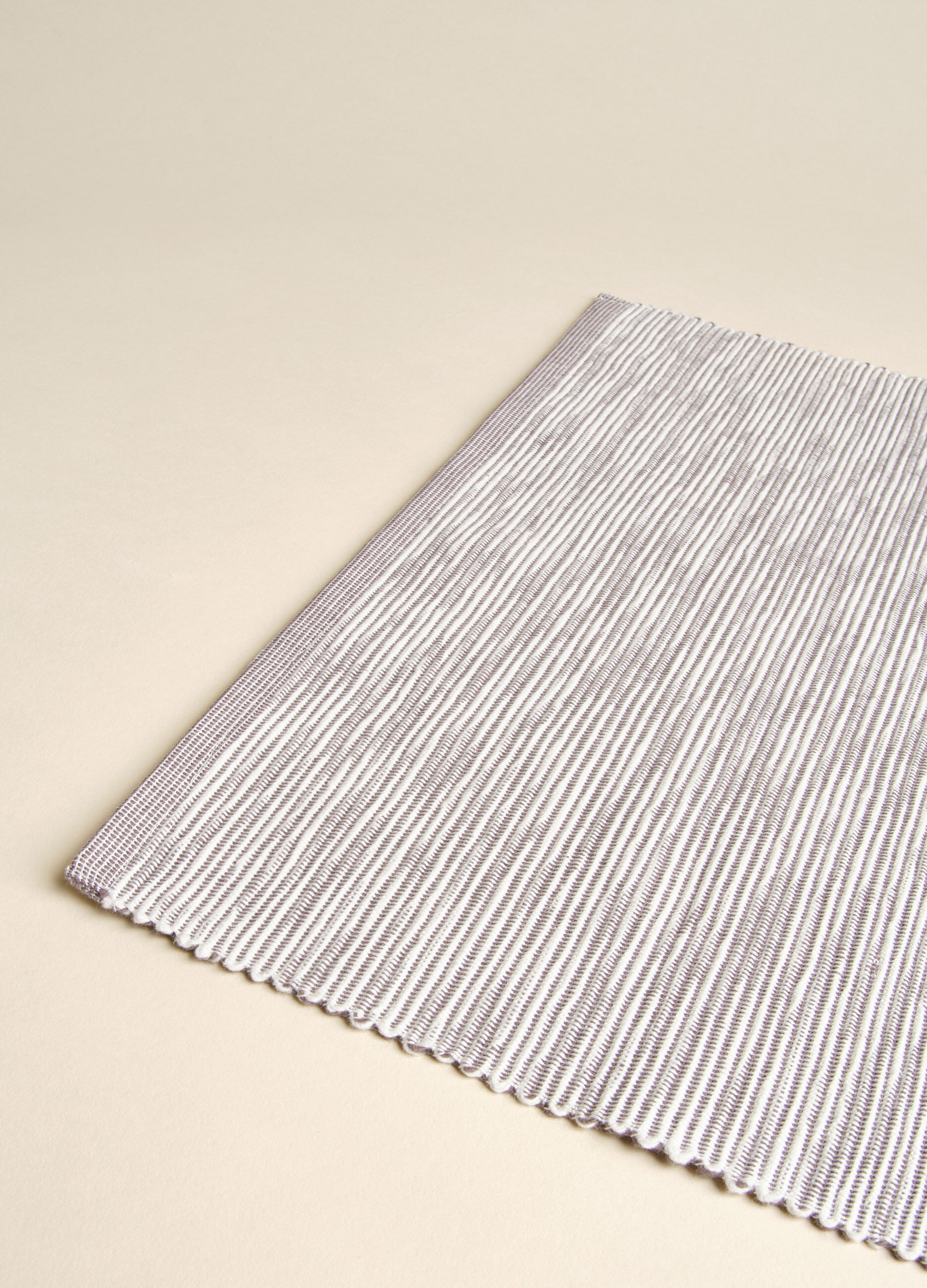Table mat with double ribbing