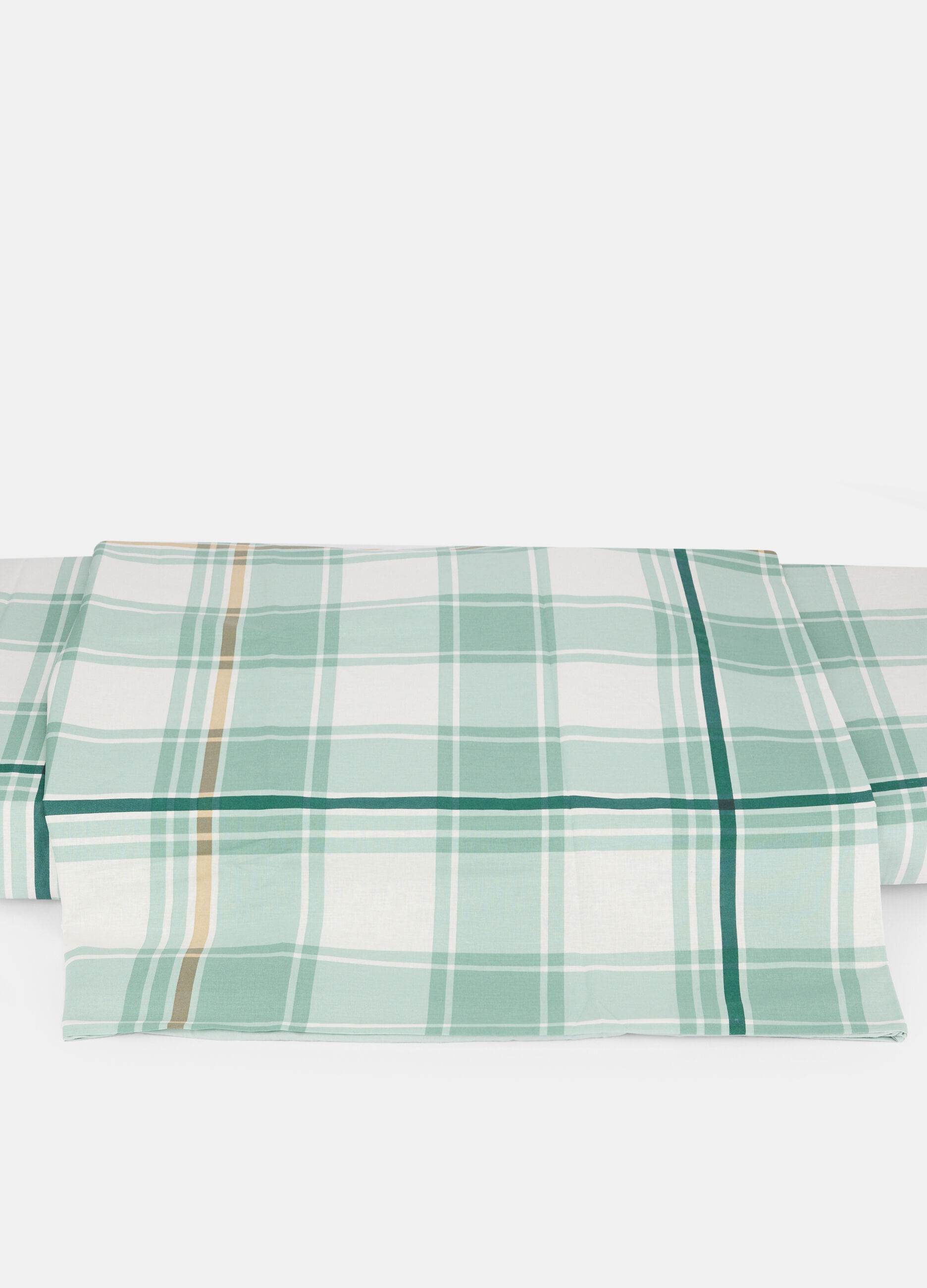 Queen-sized sheet in check cotton_0