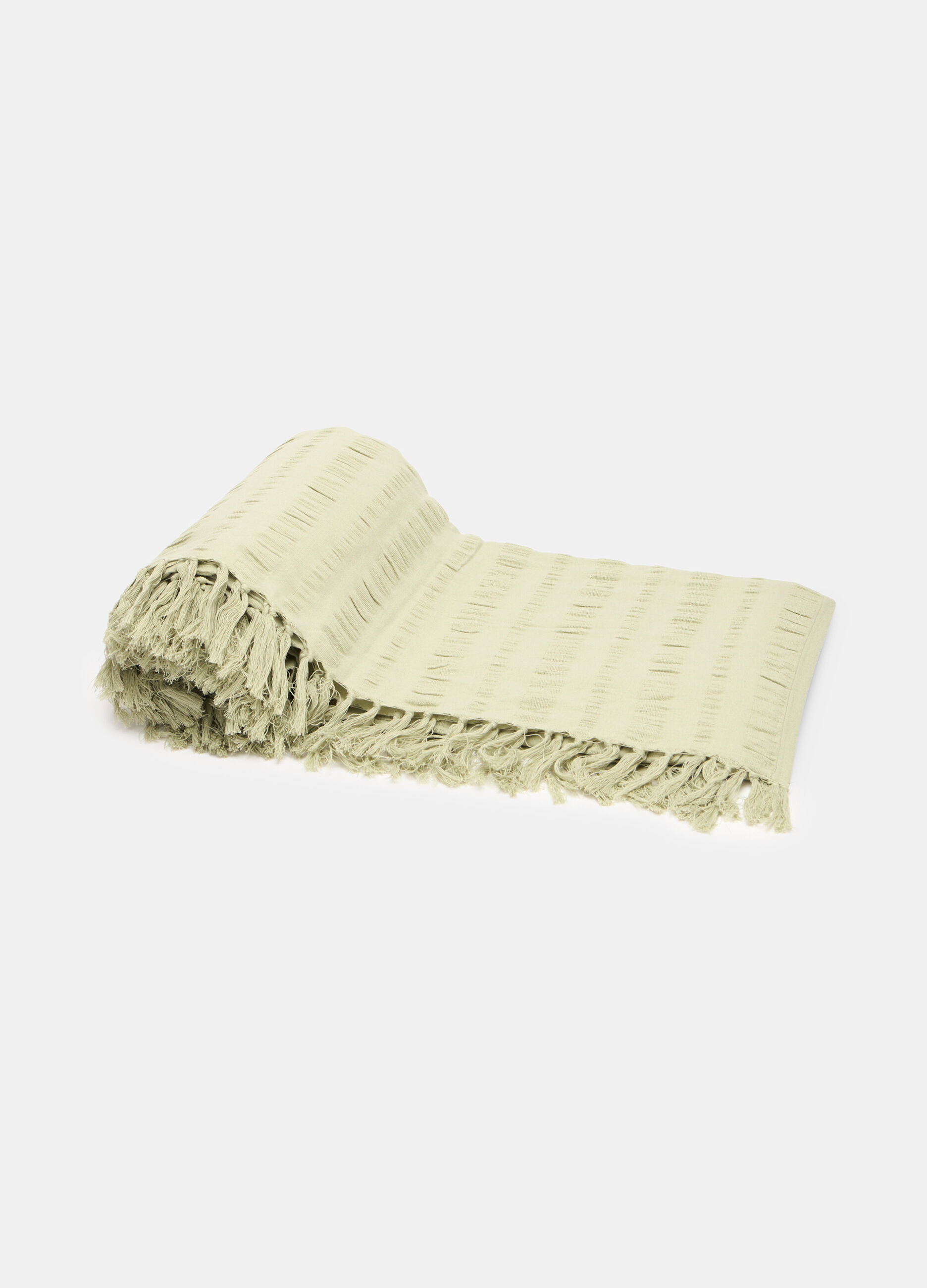 Single-bed cover in seersucker cotton