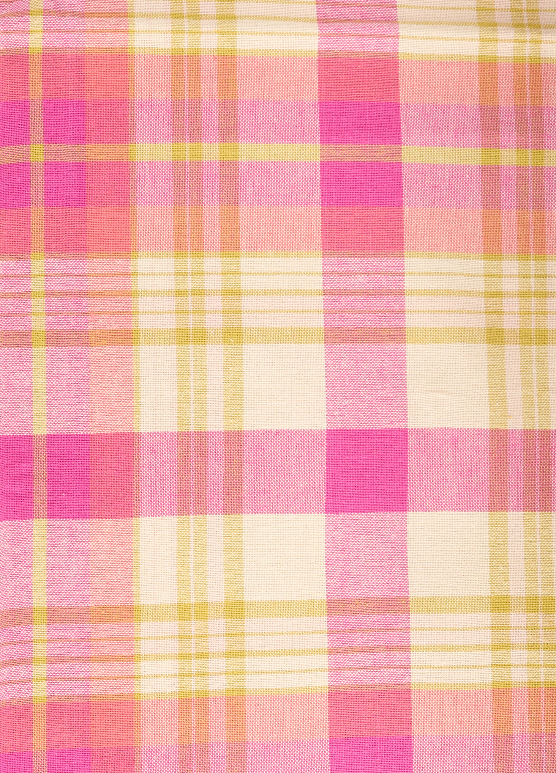 Rectangular check cotton table runner
