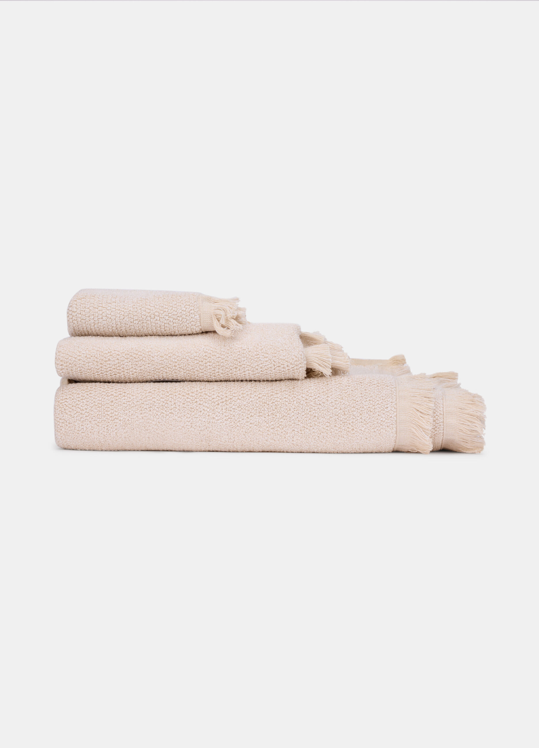 Cotton bath sheet with fringe trim