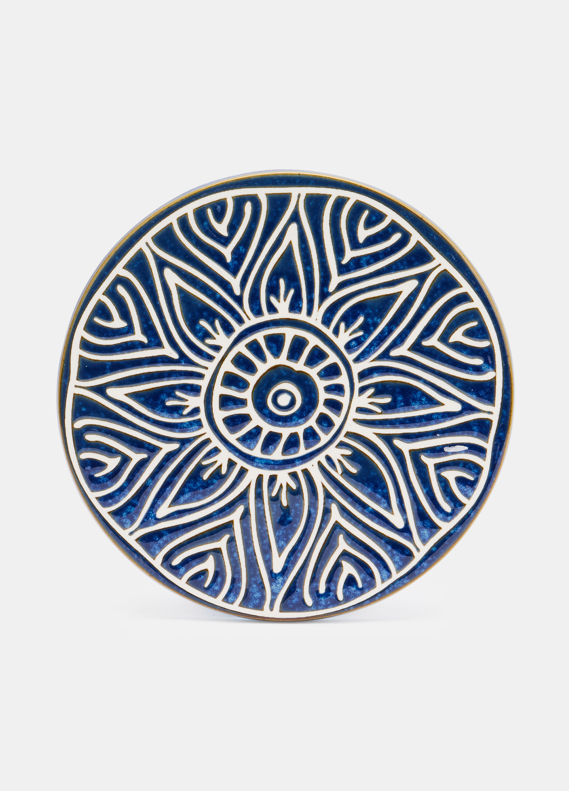 Decorated ceramic coaster_0