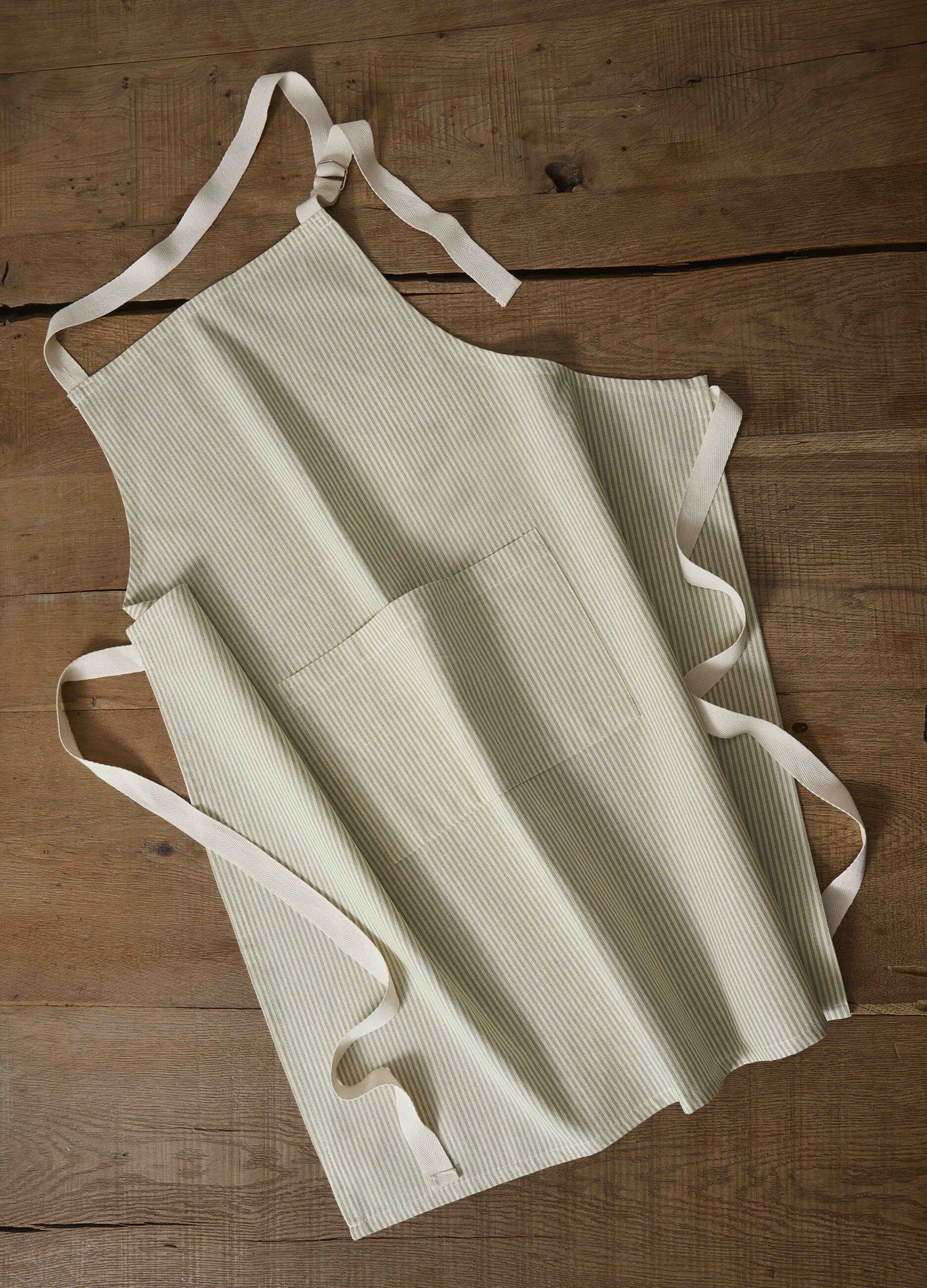 Striped apron in organic cotton_0