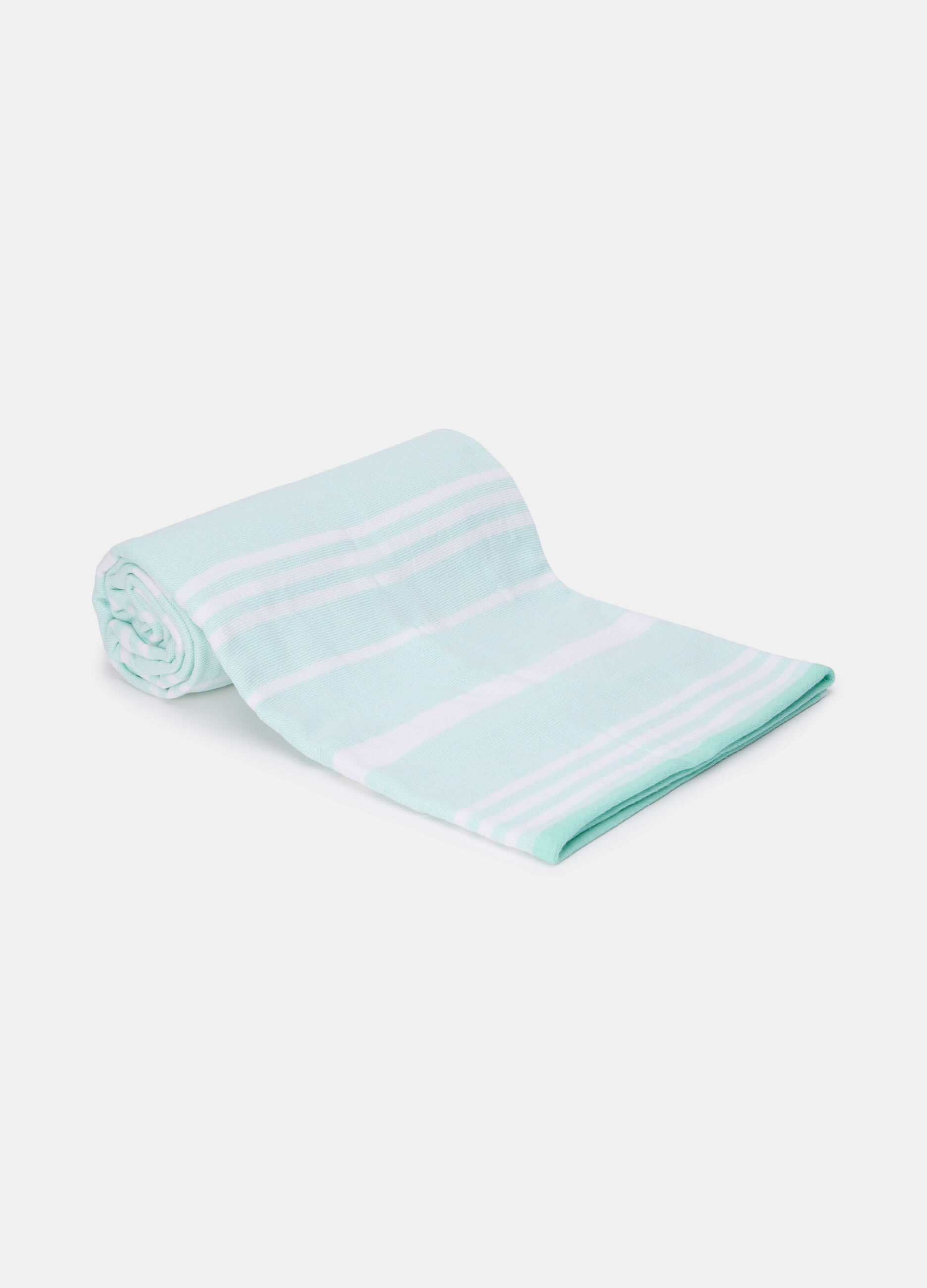 Striped beach towel in cotton