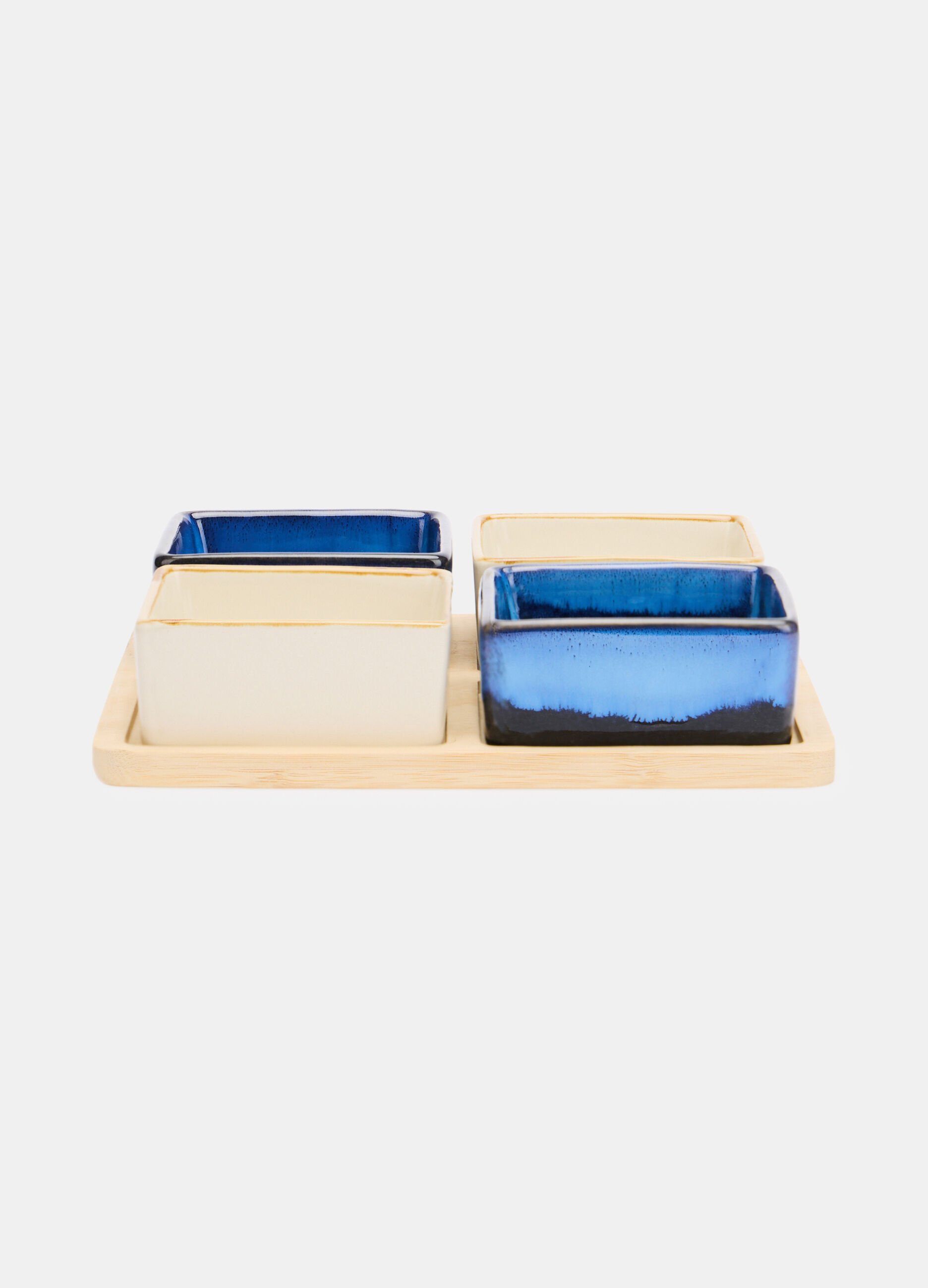 Square tray with bowls
