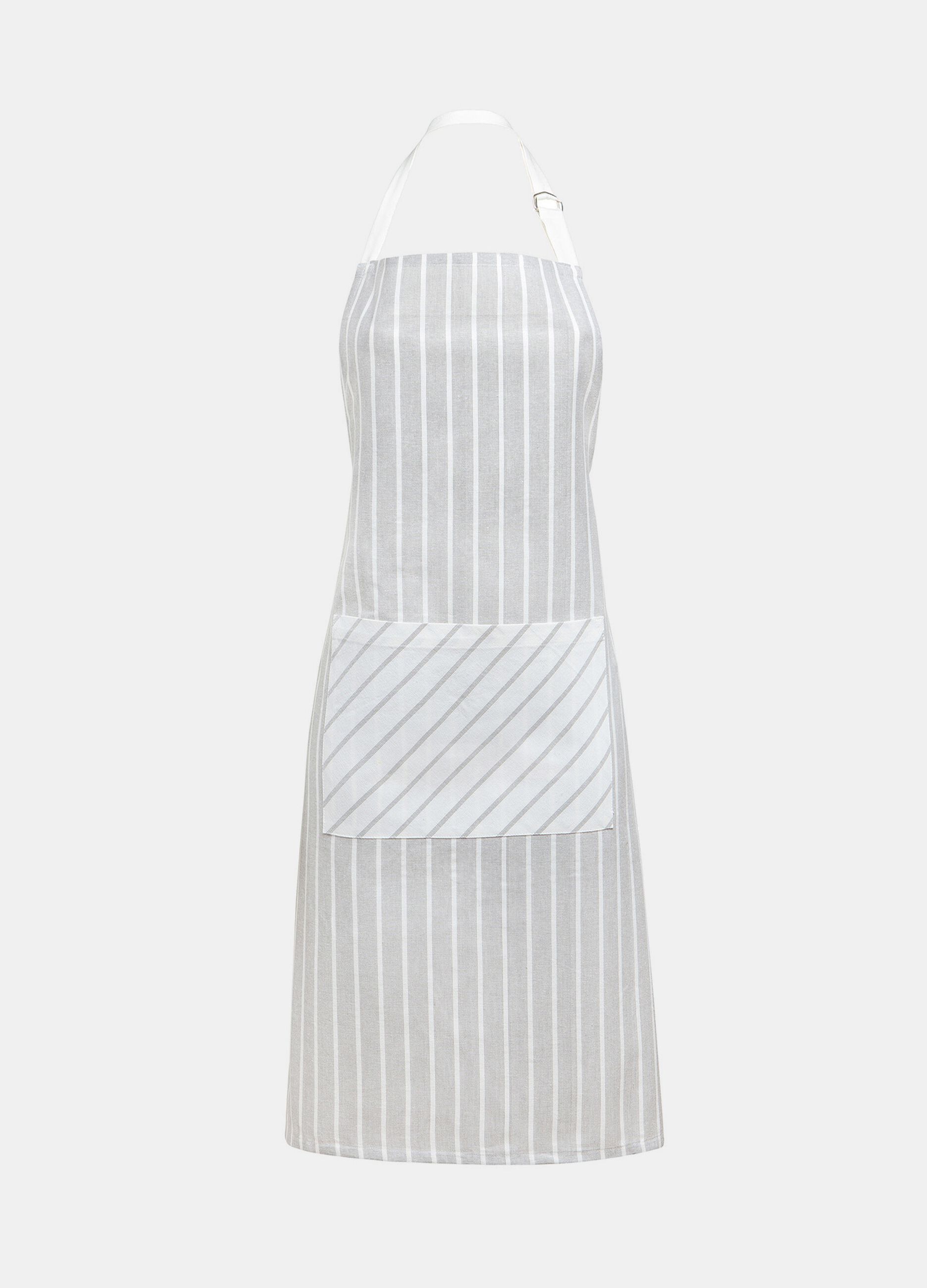 Cotton apron with pocket_0
