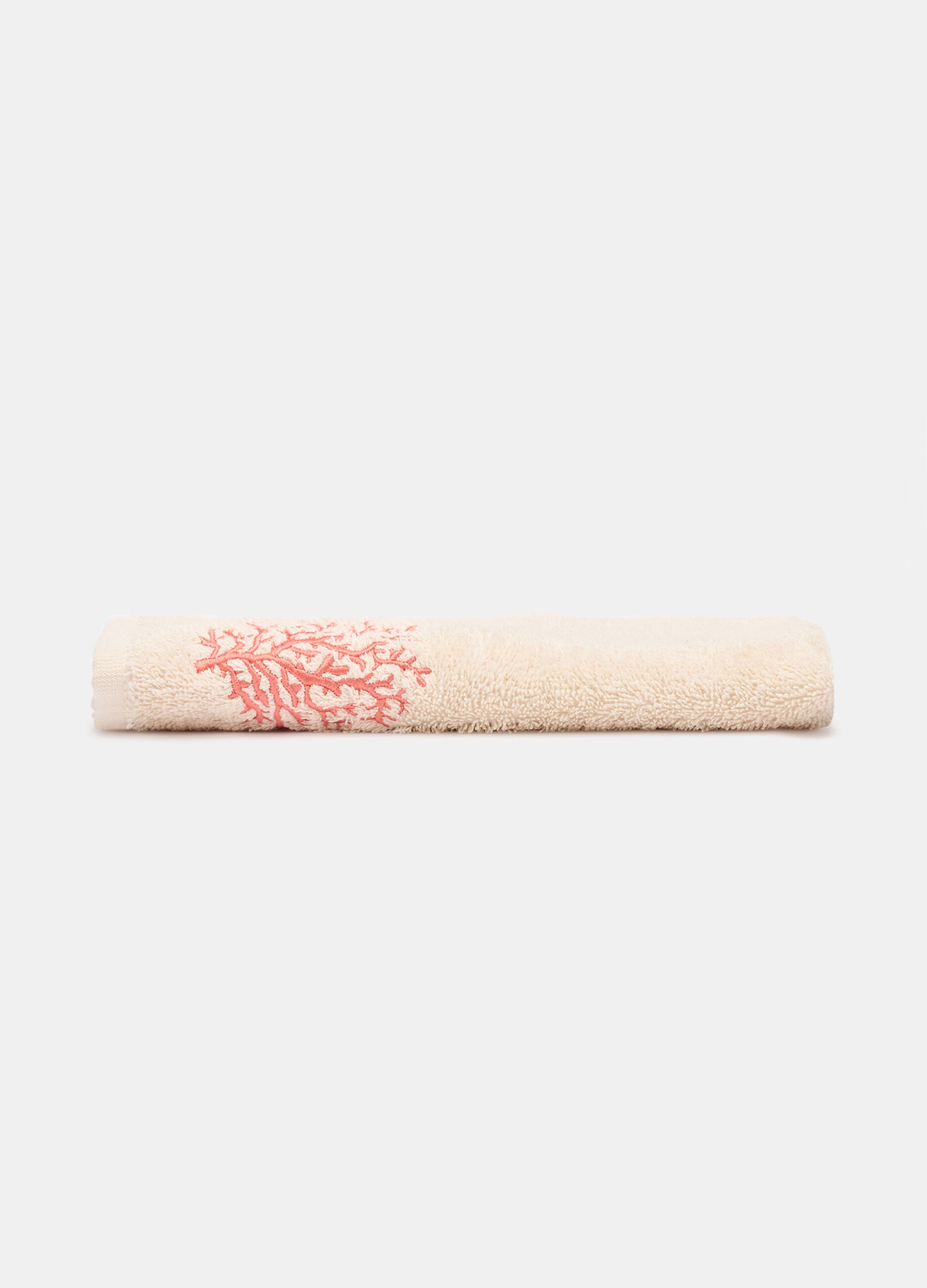 Coral guest towel_0