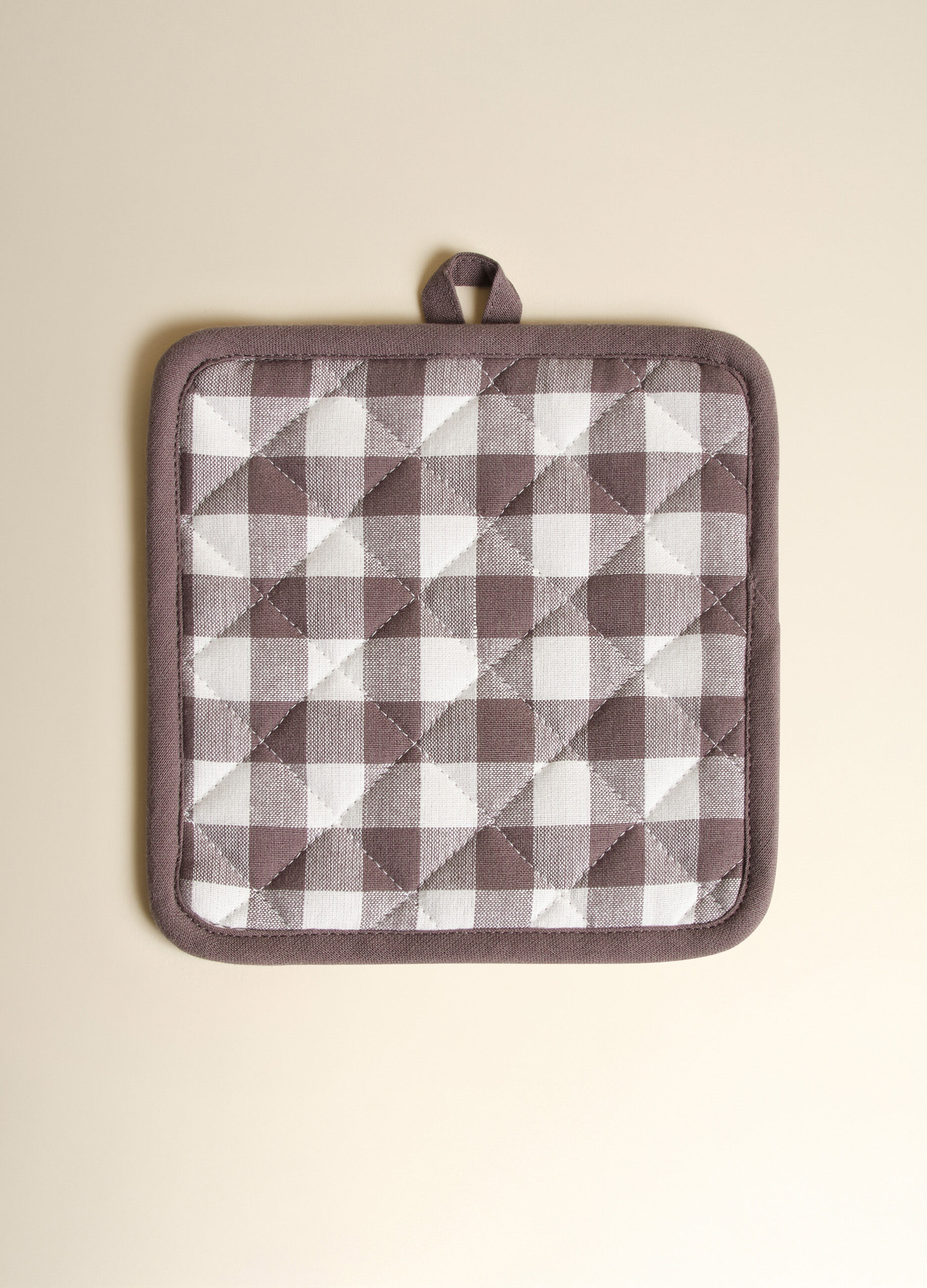 Checked cotton pot holder_1