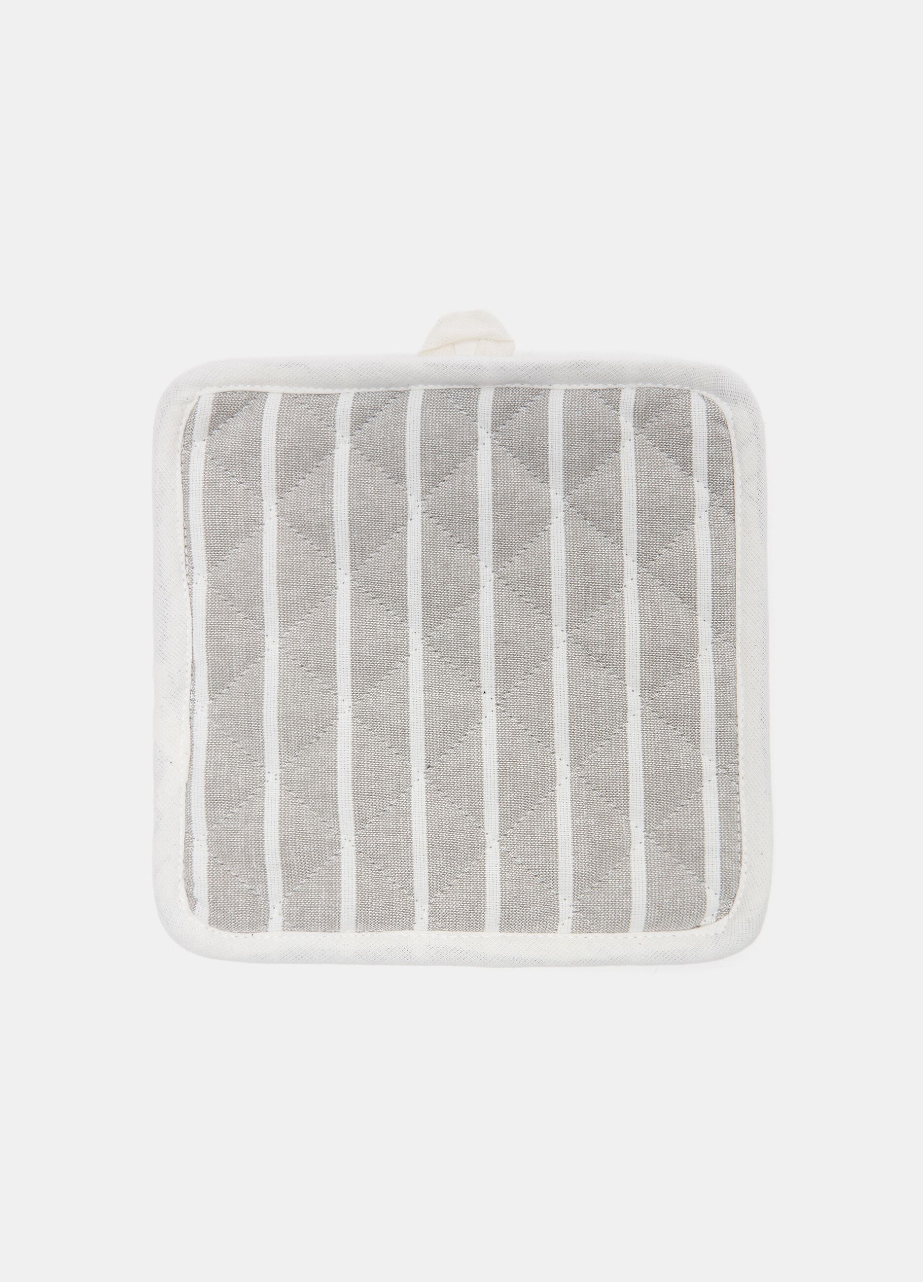 Striped pot holder in cotton_0