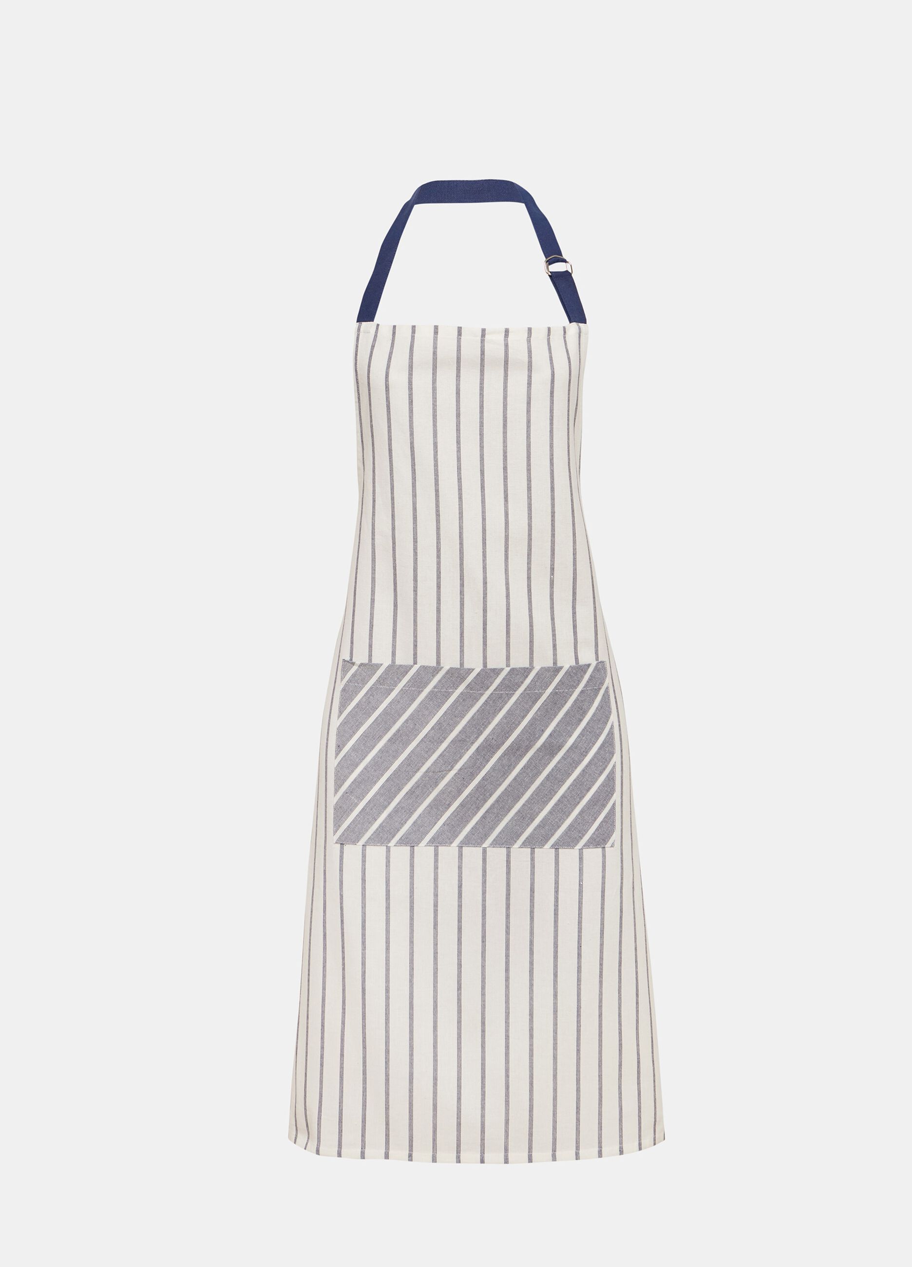 Striped apron in 100% cotton_0