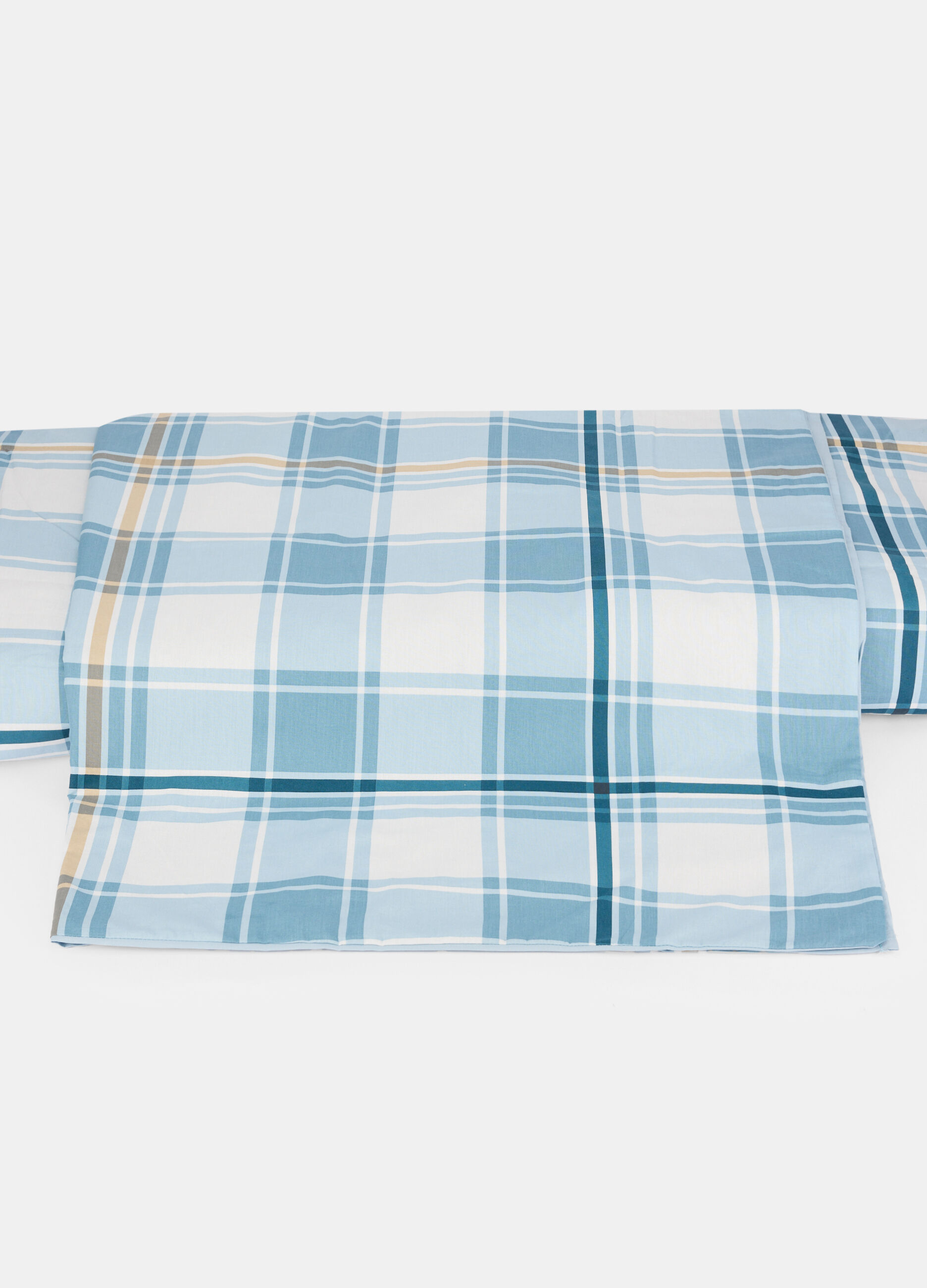 Single-bed sheet in check cotton_0