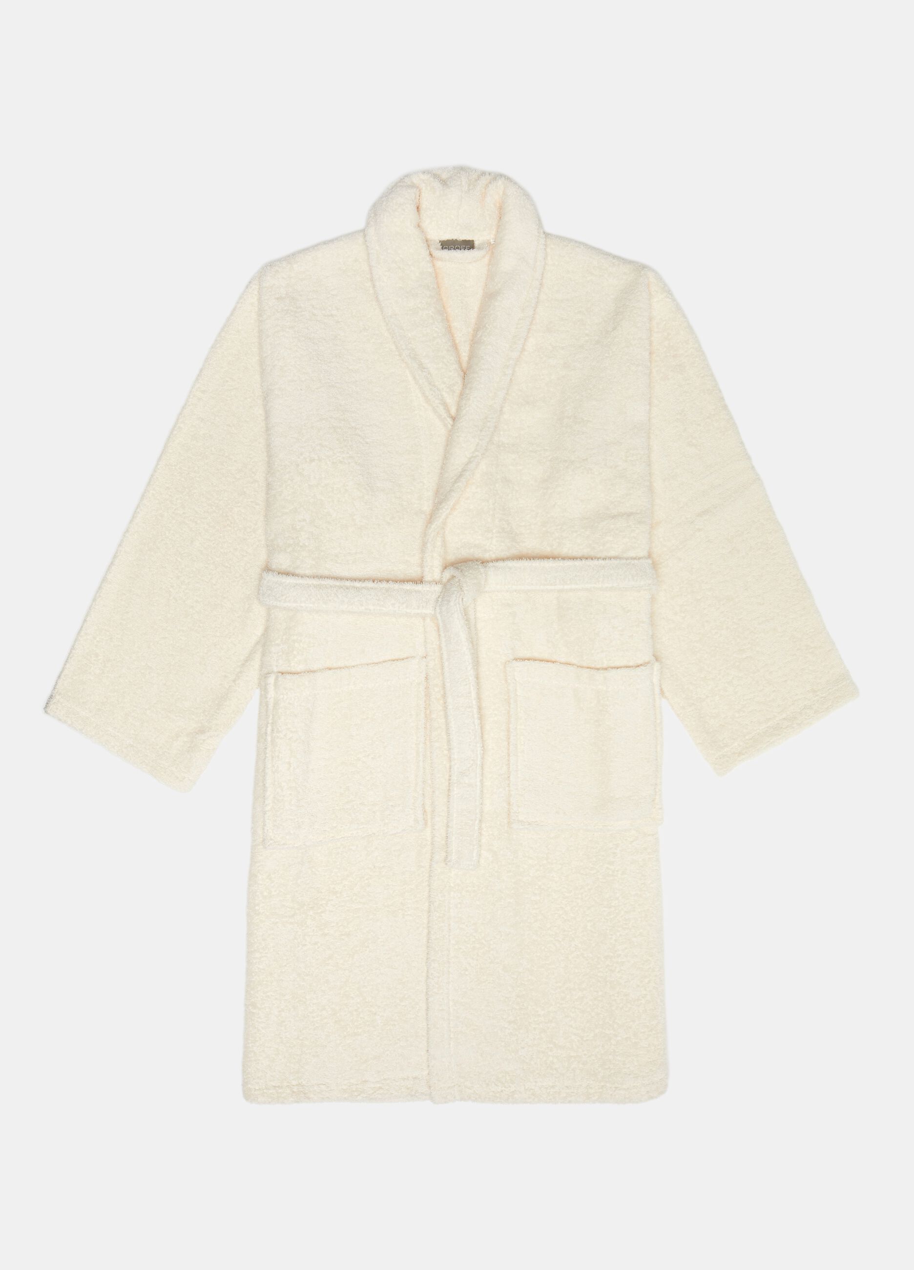 Solid colour bathrobe in 100% cotton_0