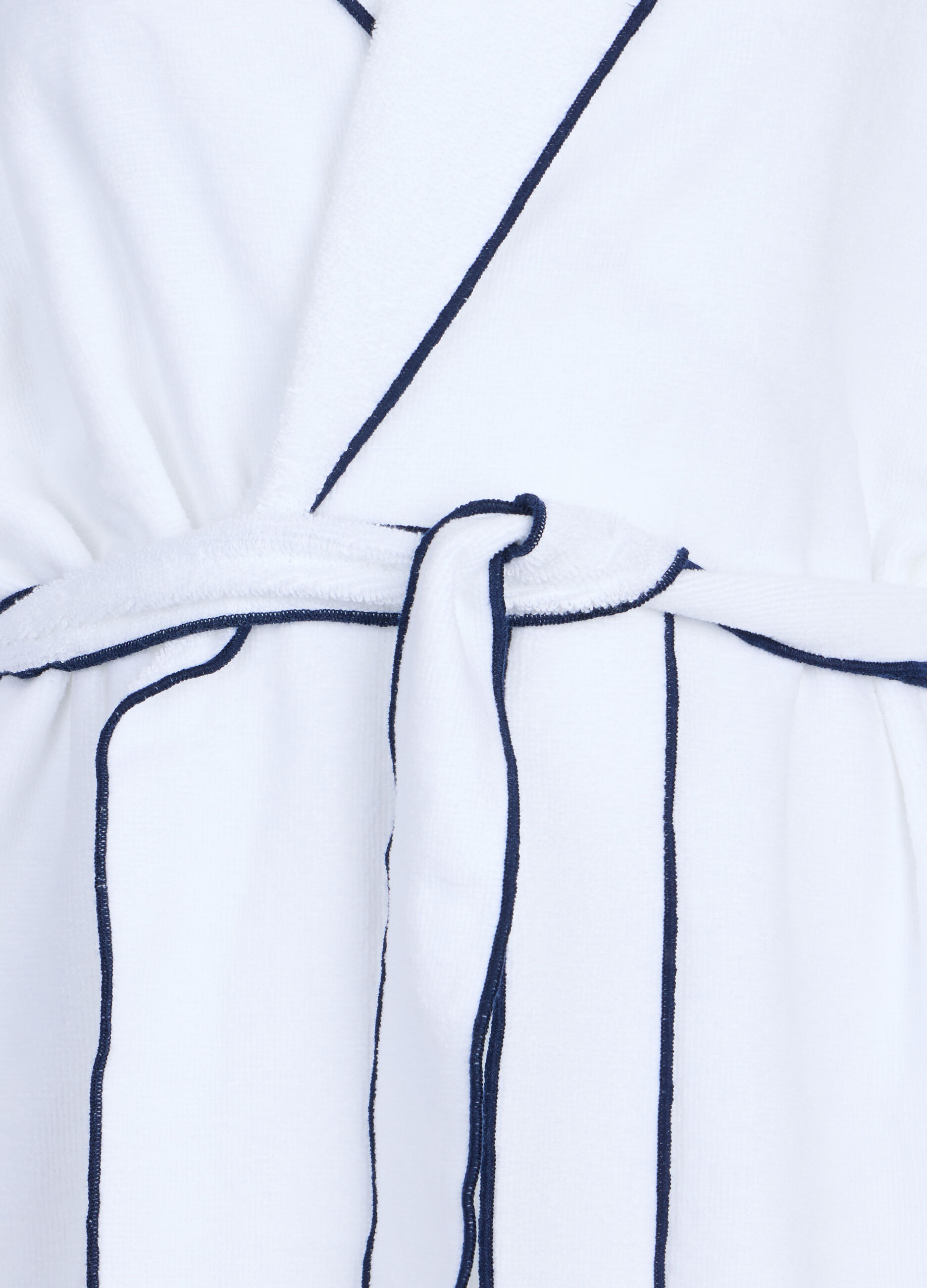 Terry bathrobe with trim