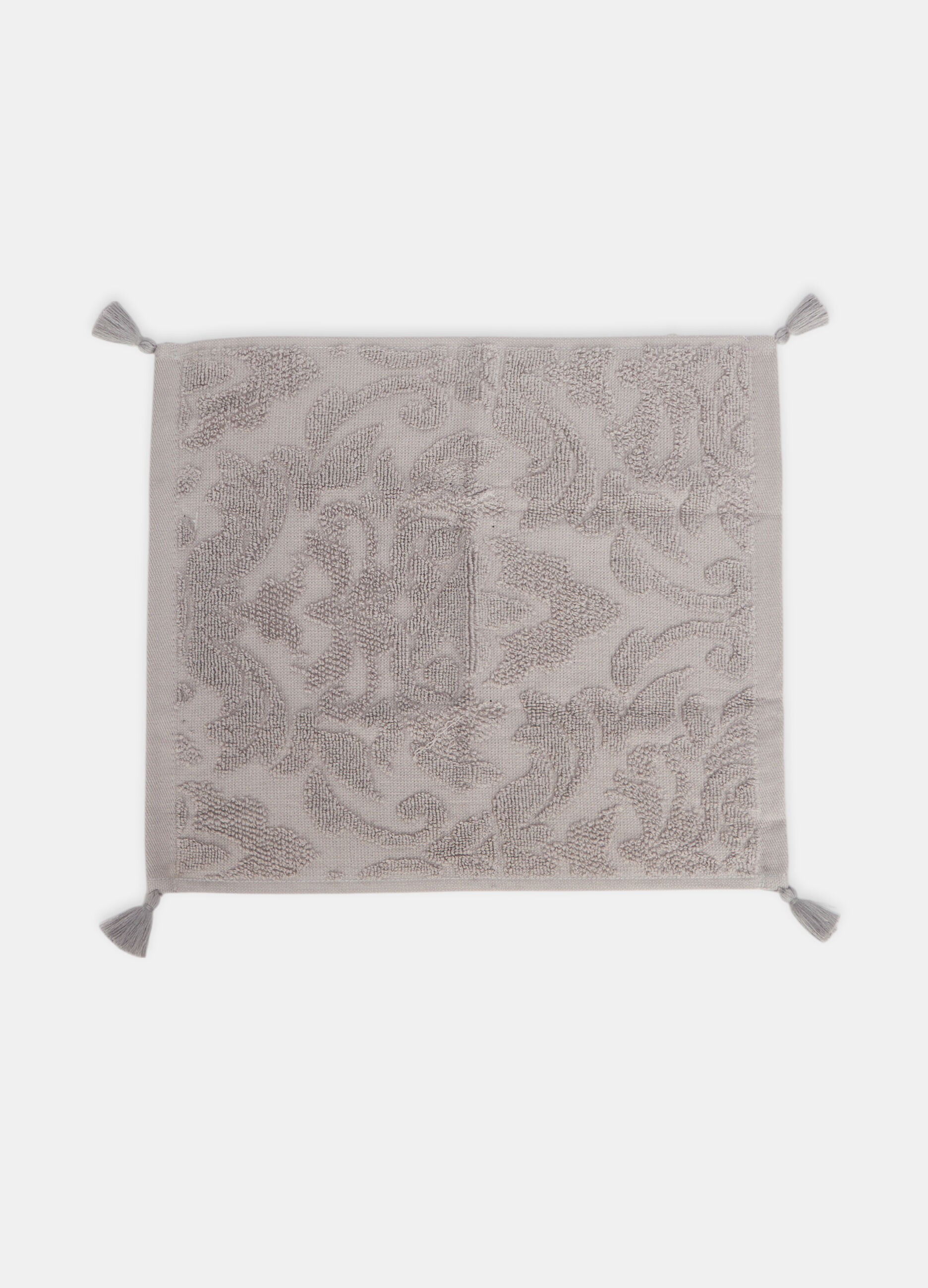 3-Pack square towels in 100% cotton with tassels_1